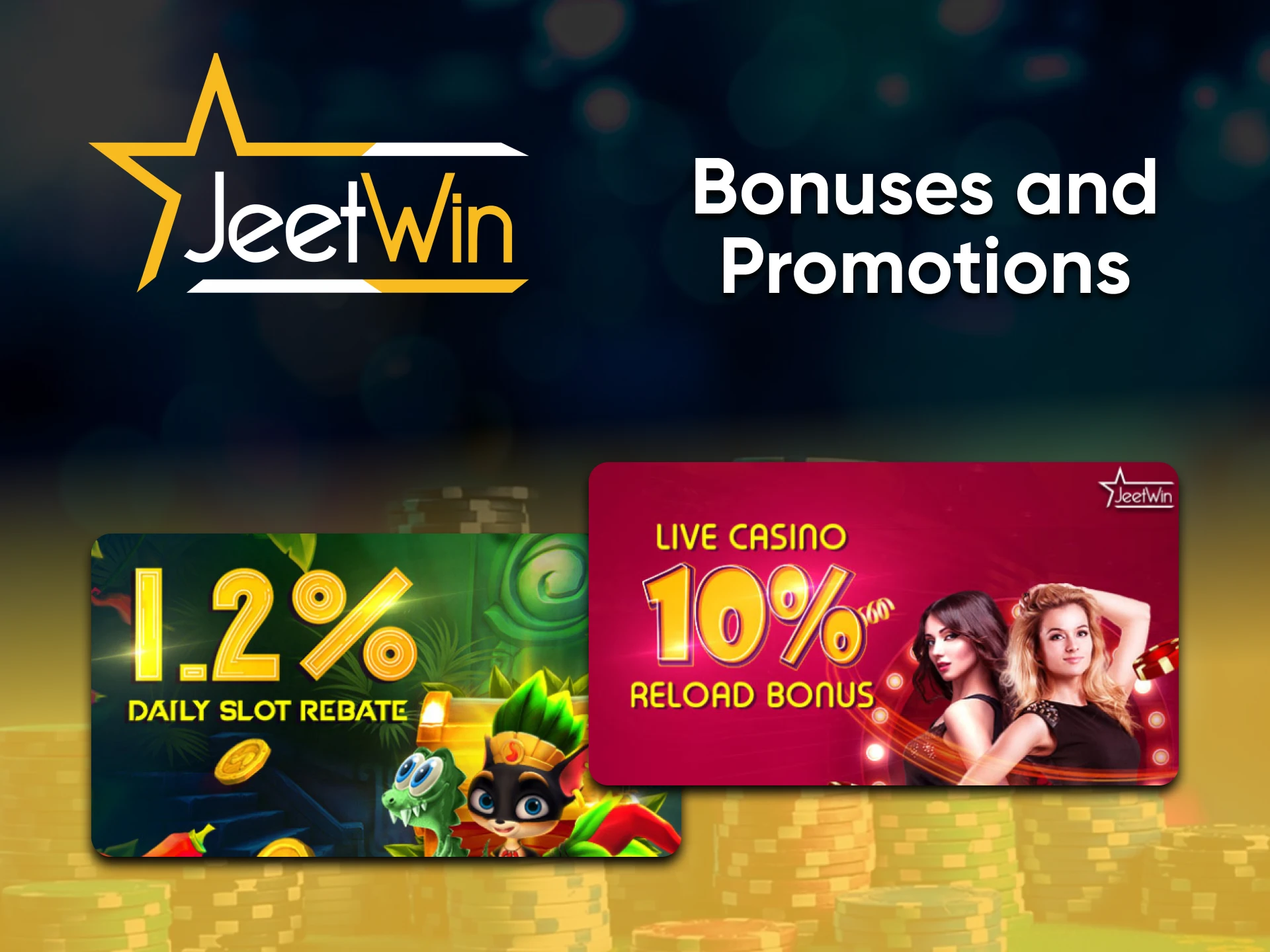 Play casino from Jeetwin and get bonuses.