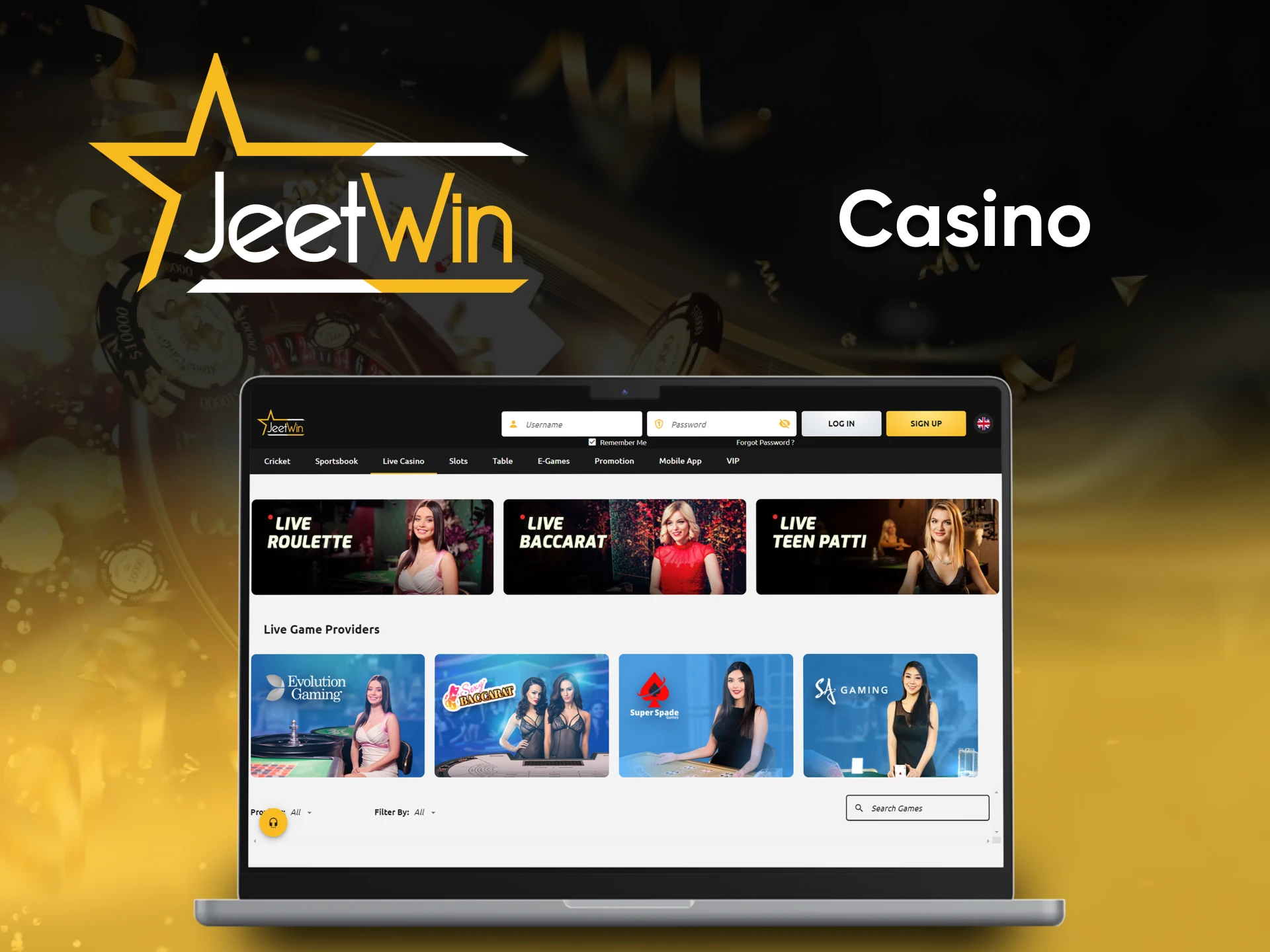By choosing Jettwin you can play a wide variety of casino games.