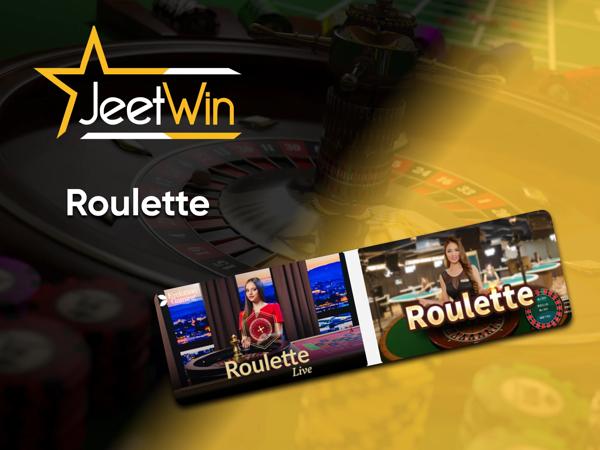 To play Roulette, you need to go to the desired section of the Jeetwin website.