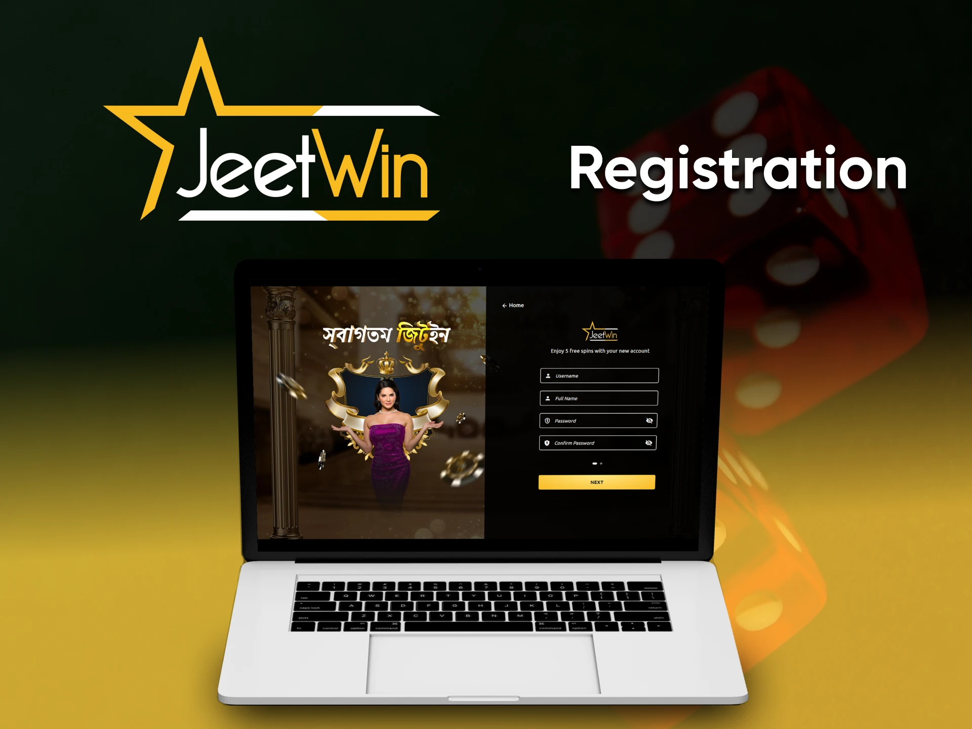 To play at Jeetwin Casino, you need to create an account.