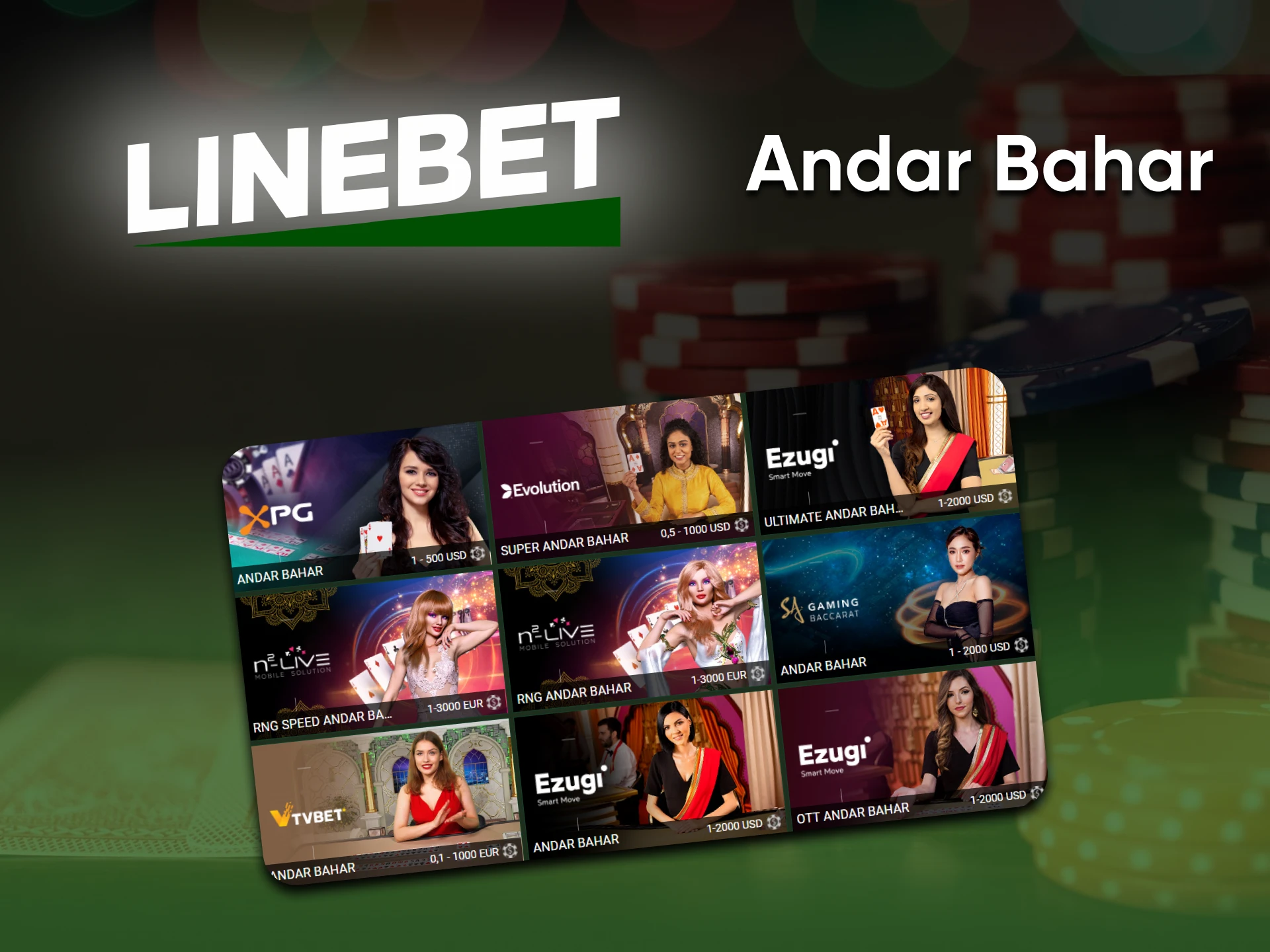 At Linebet casino you can play Andar Bahar.