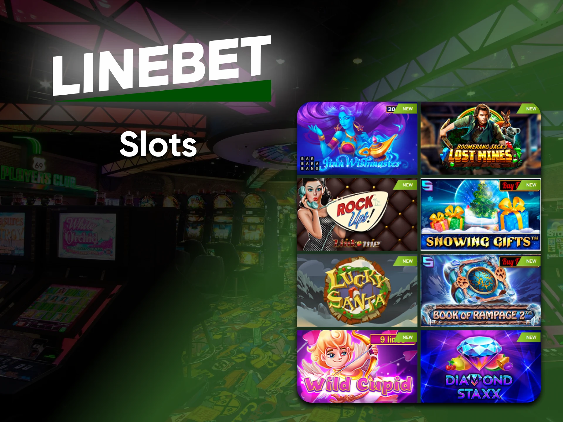 At Linebet casino you can play Slots.