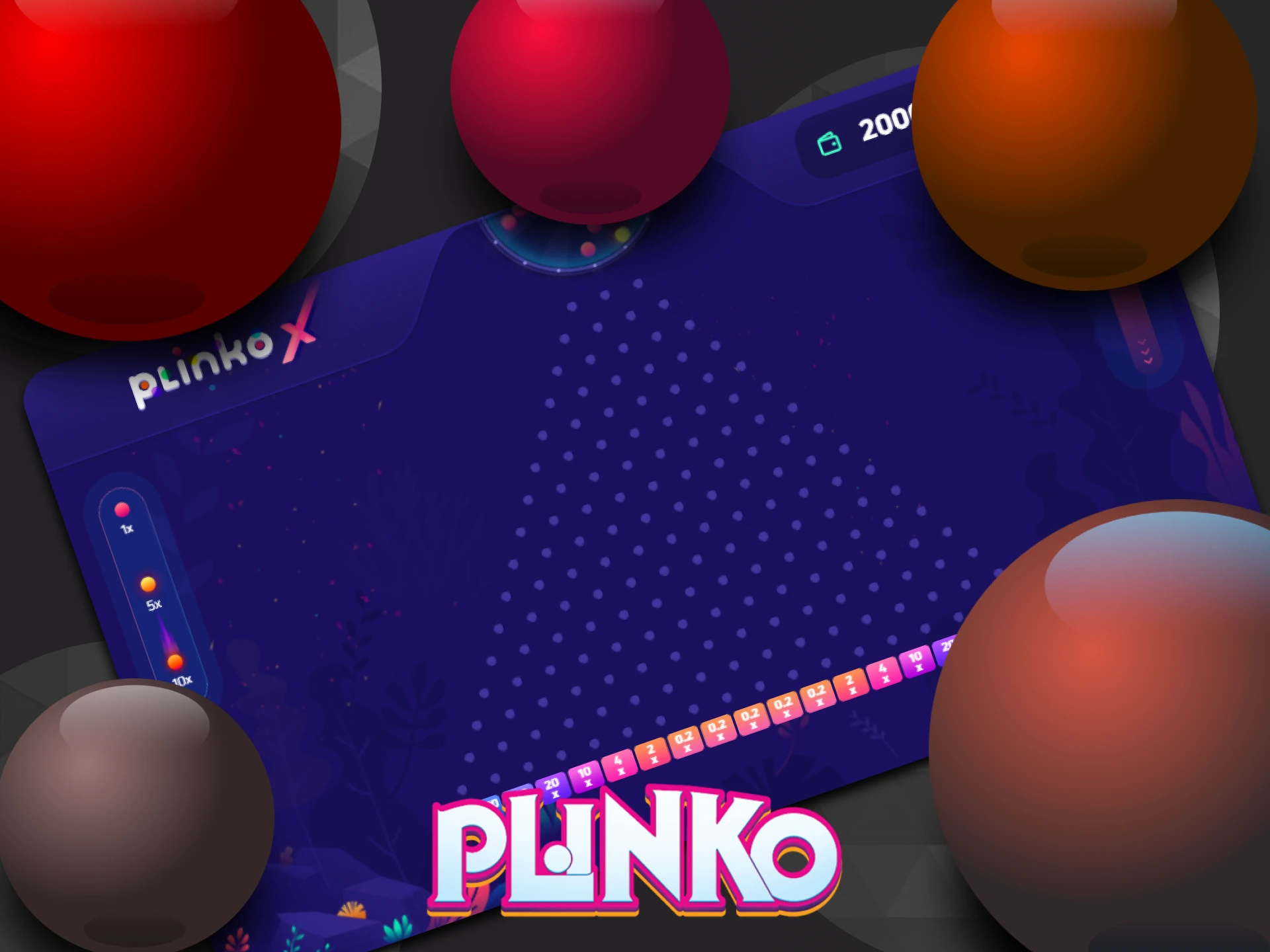 Choose games in the Plinko casino.
