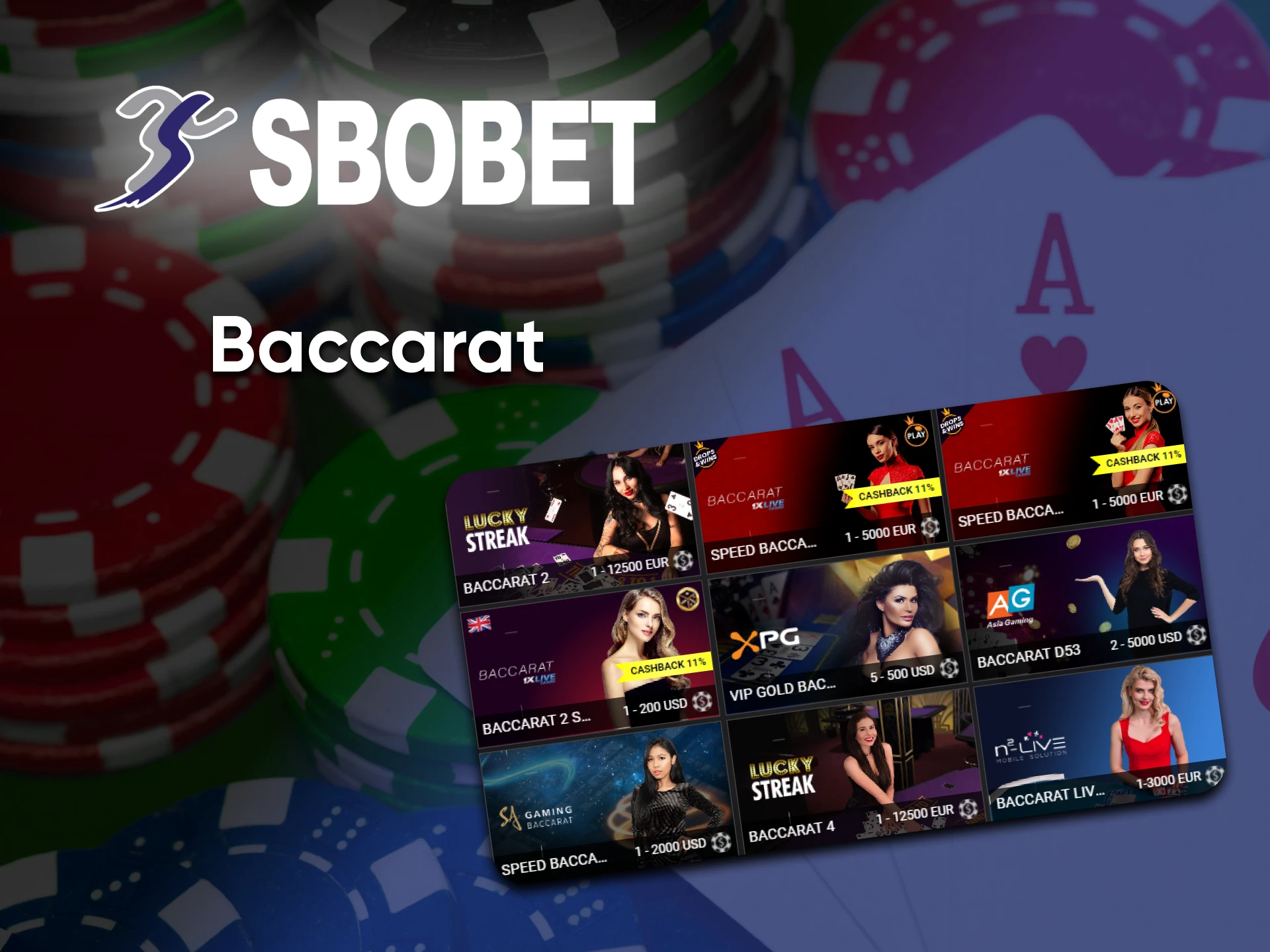 On the Sbobet site, you can play games like Baccarat.