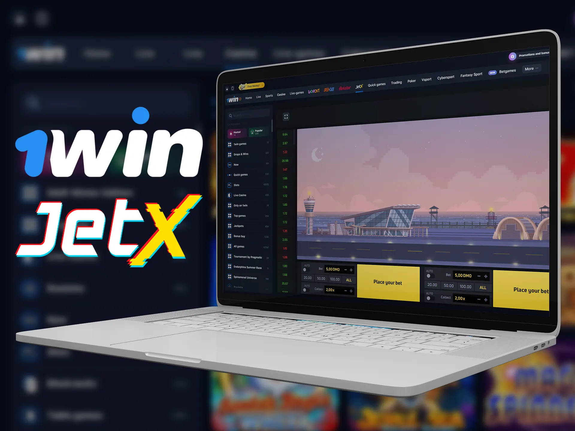 Try 1win for playing the JetX game.