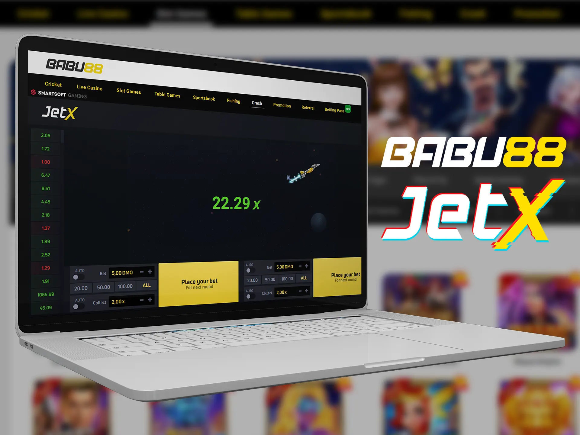 Win money by playing JetX at the Babu88.