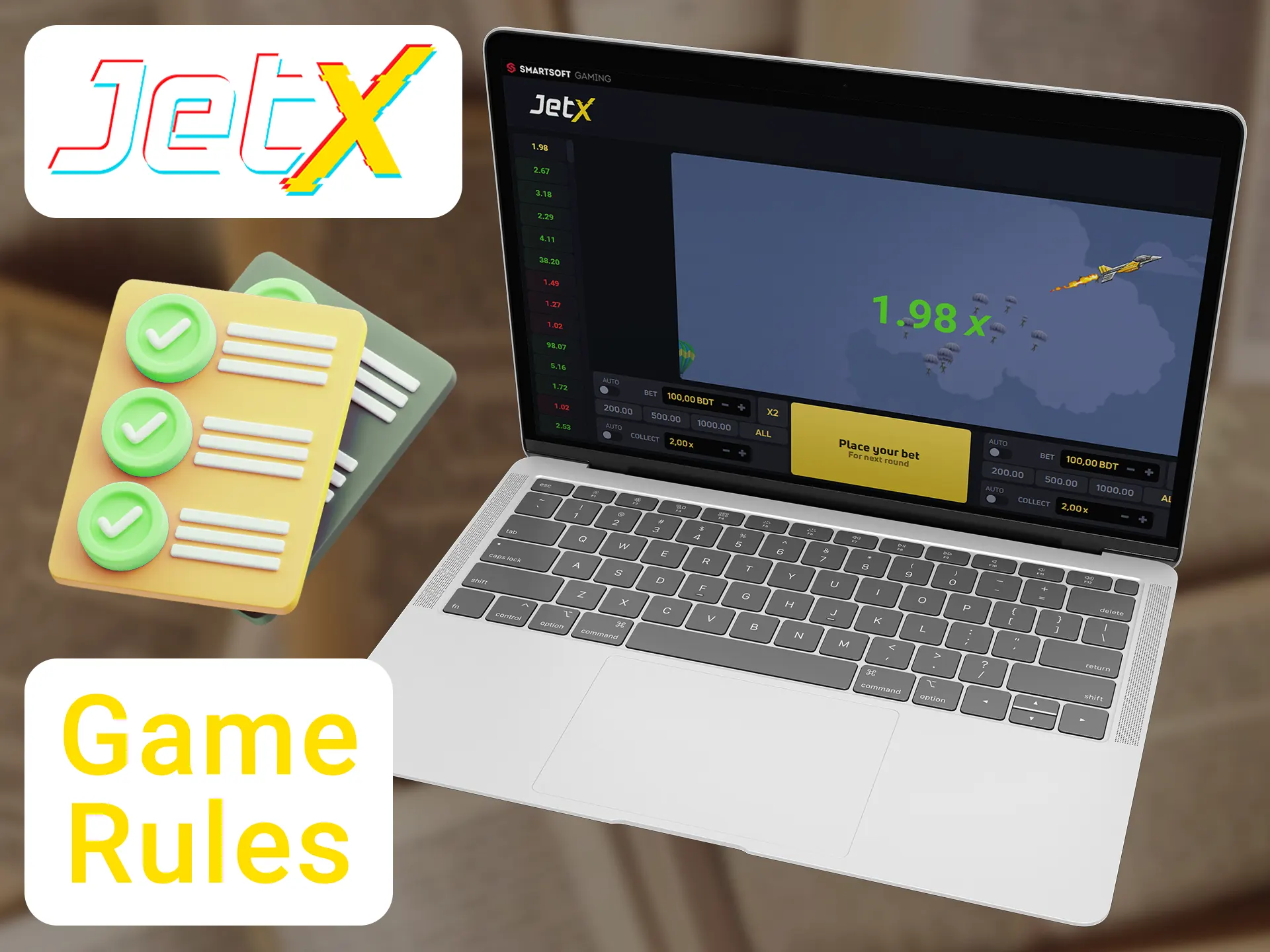 Follow JetX rules when playing it.
