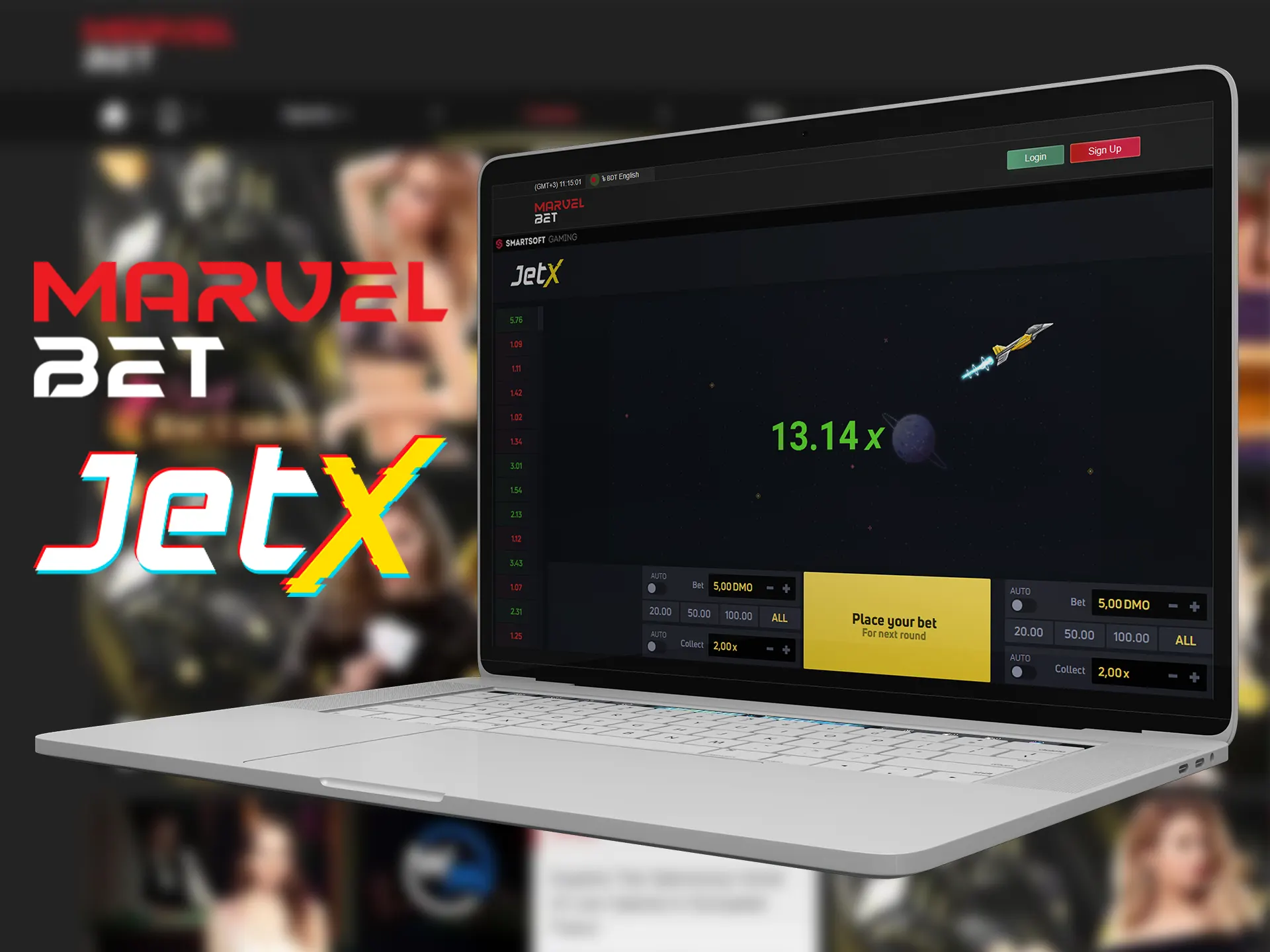 Try Marvelbet casino for winning money in the JetX game.