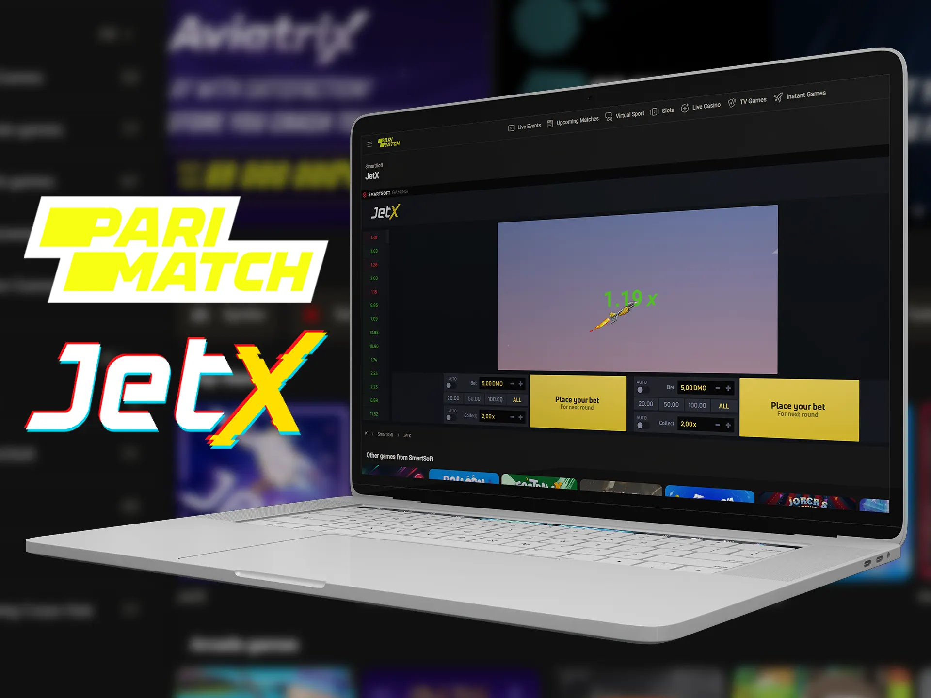Parimatch is the most popular casino for playing the JetX game.