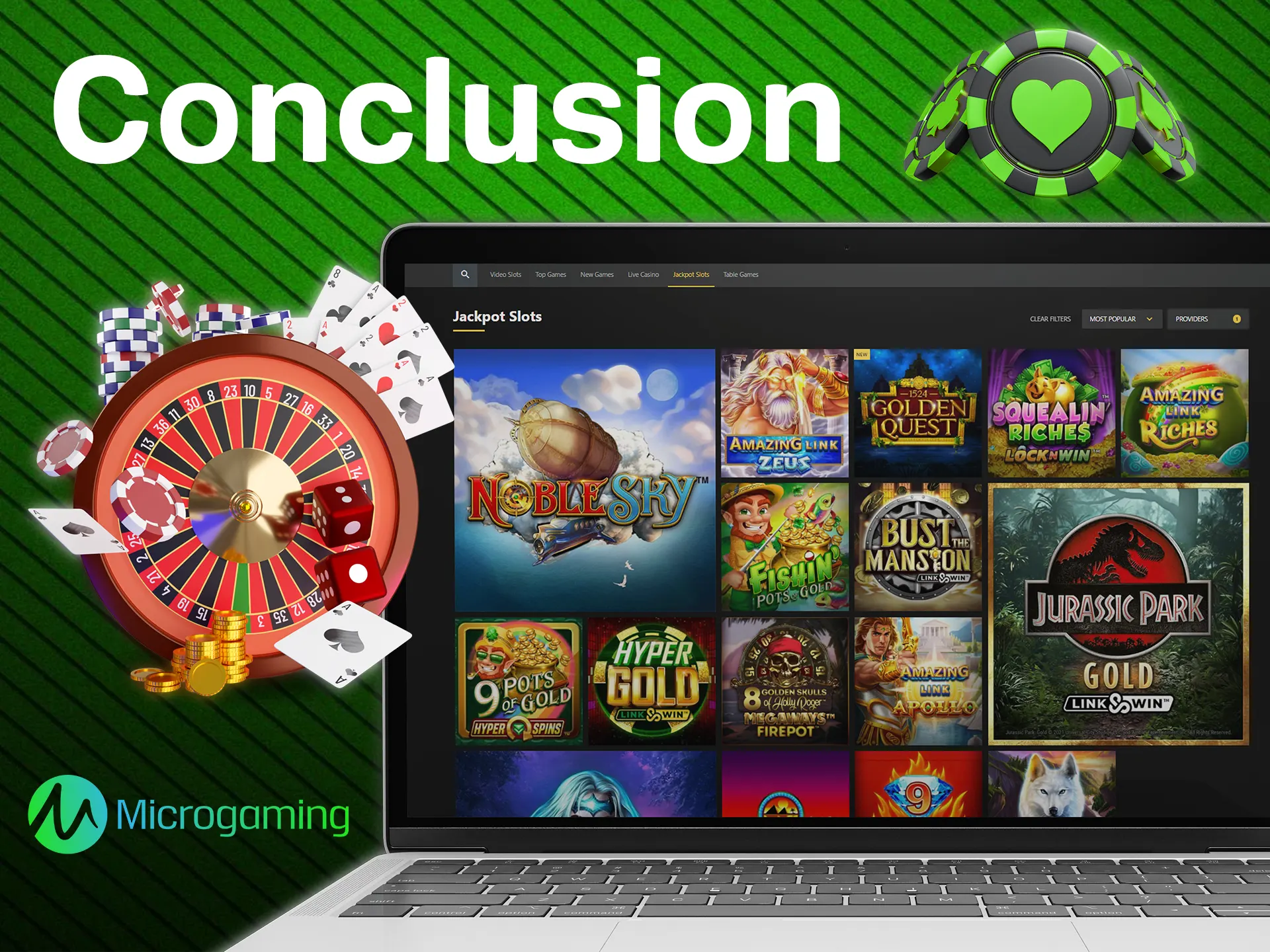 Play Microgaming casino games and win a lot of money.