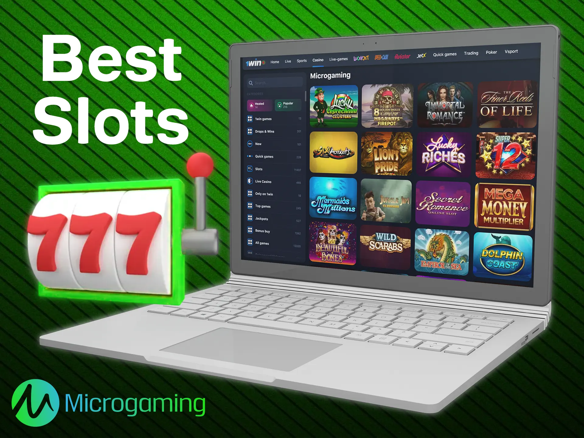 Search for your favorite Microgaming slots for play.