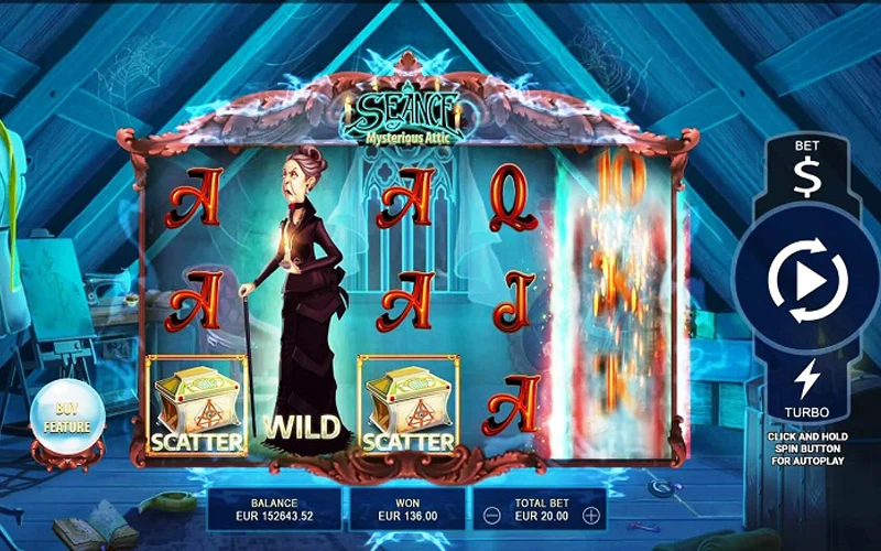 Play Seance: Mysterious Attic slot at 1xbet online casino.