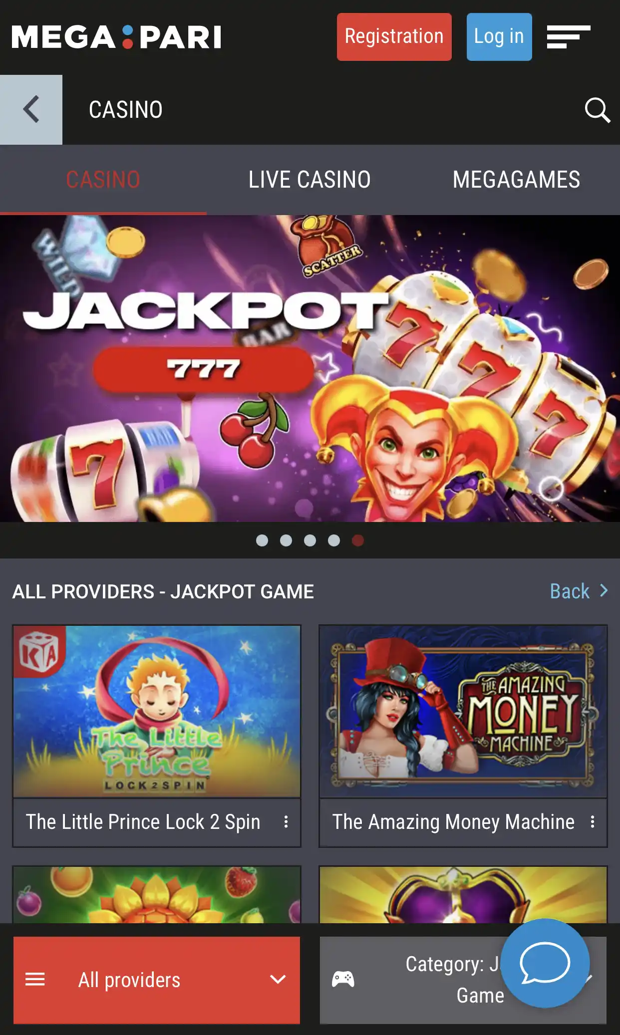 Try your luck at Megapari Casino and win the jackpot.