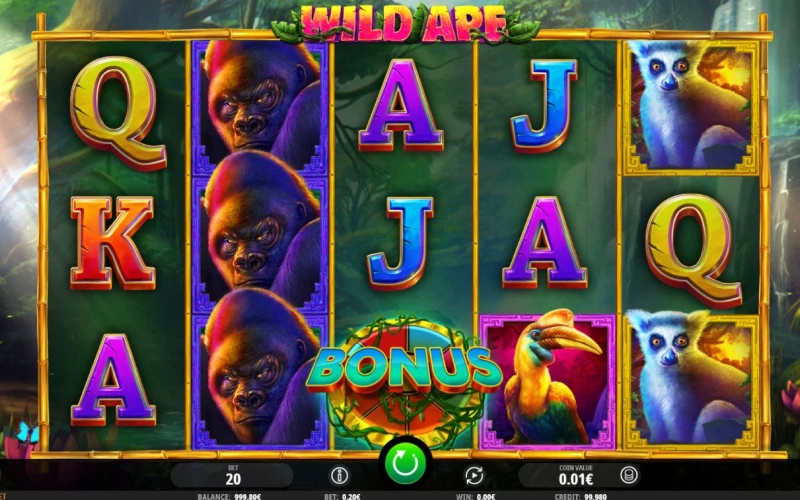 Play Wild Ape slot with 4rabet.
