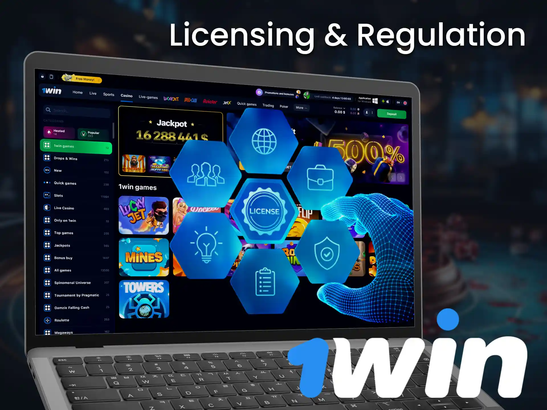 1win has a license that allows you to conduct sports betting and gambling.