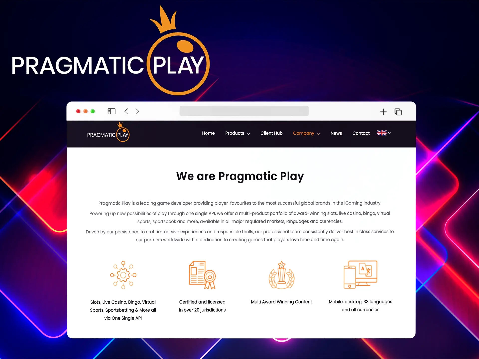 Pragmatic Play develops great casino games.