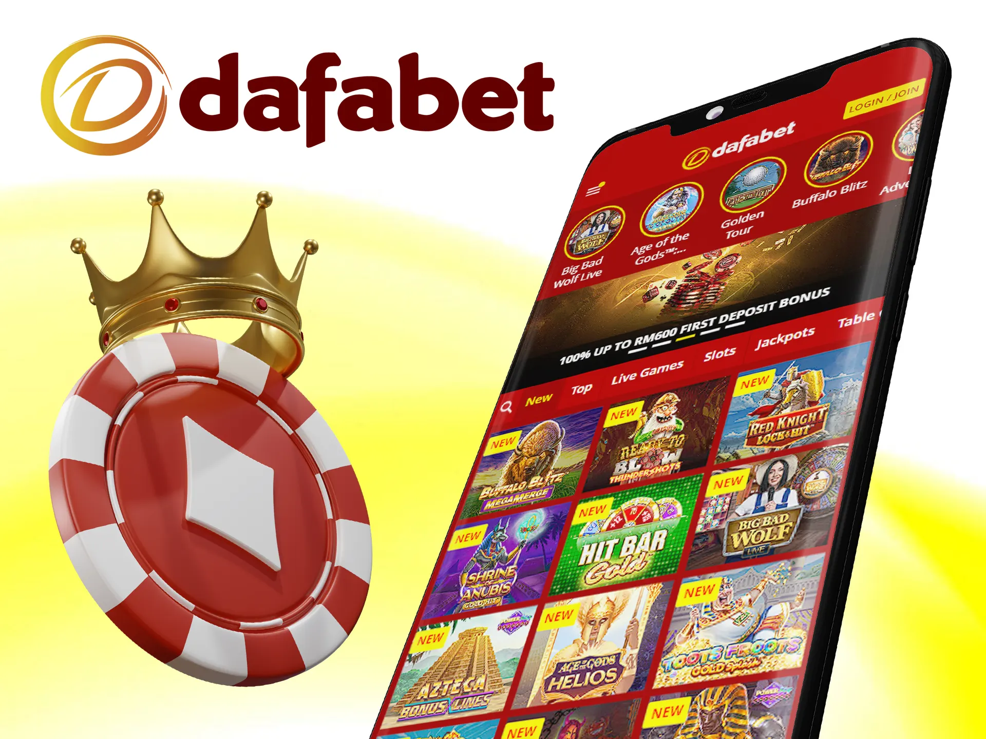 Dafabet app is a great way for playing casino games.