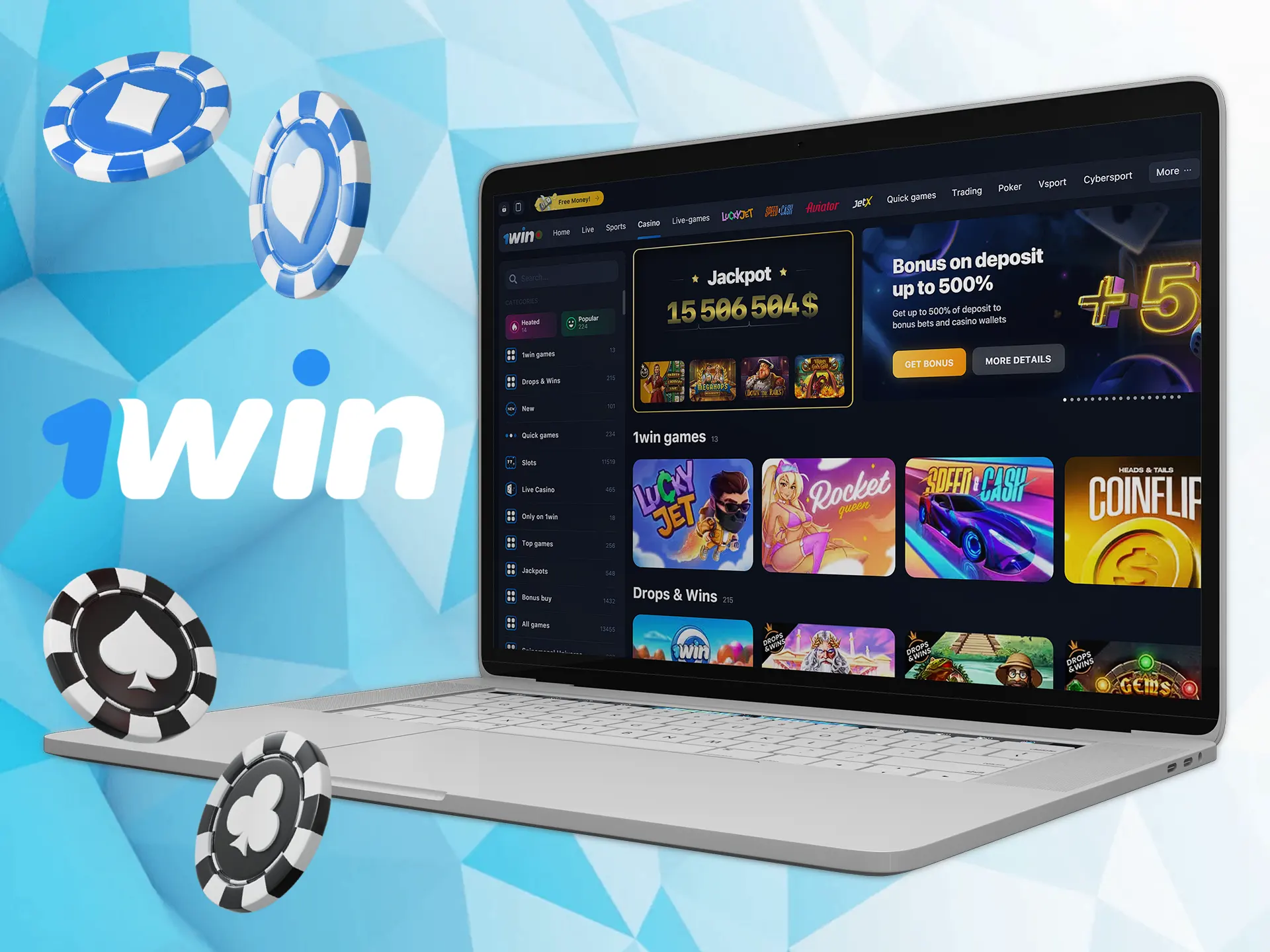 Visit the 1win casino page for a new casino games.