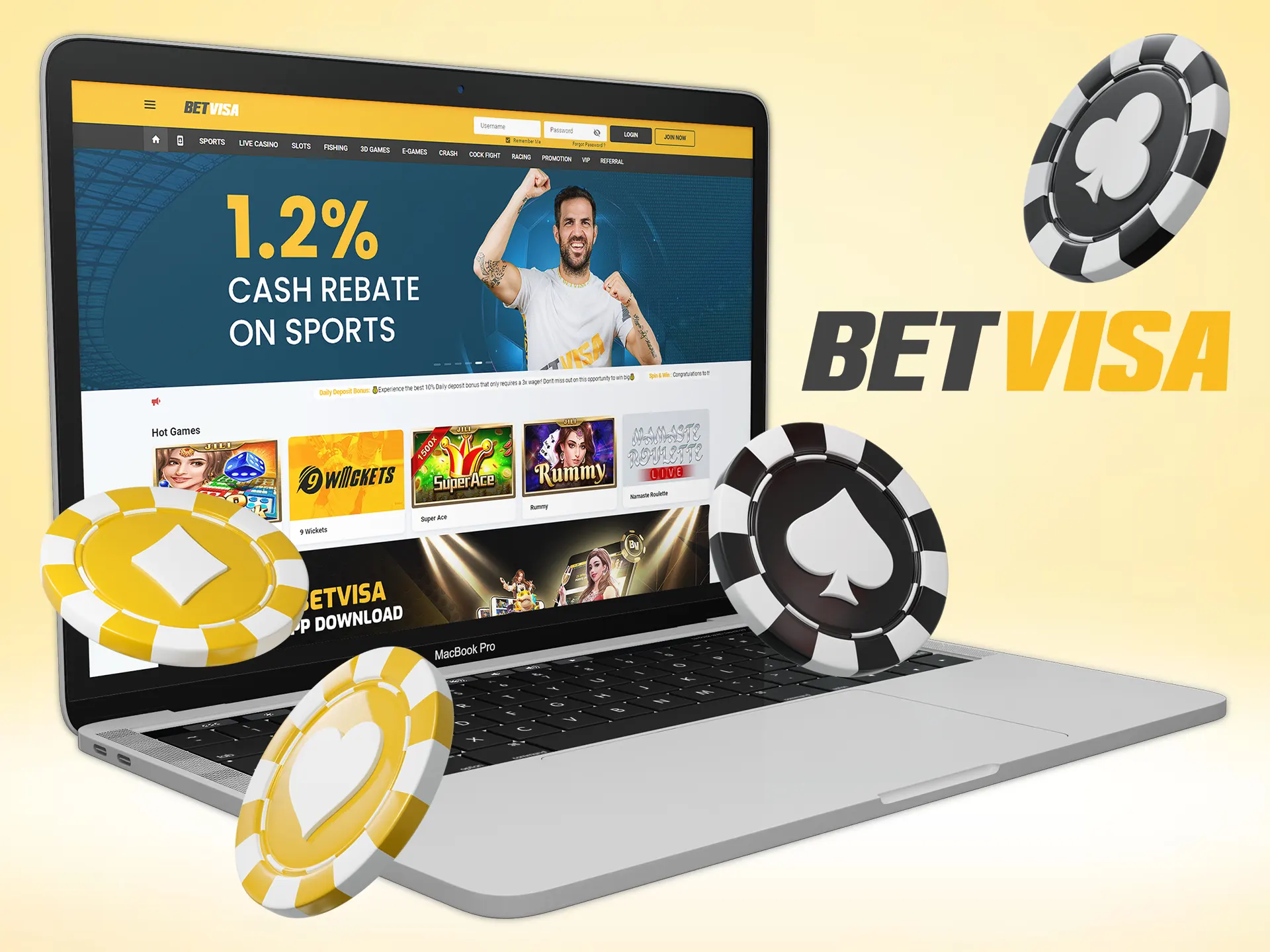Use the Betvisa promotions for casino games and start playing.