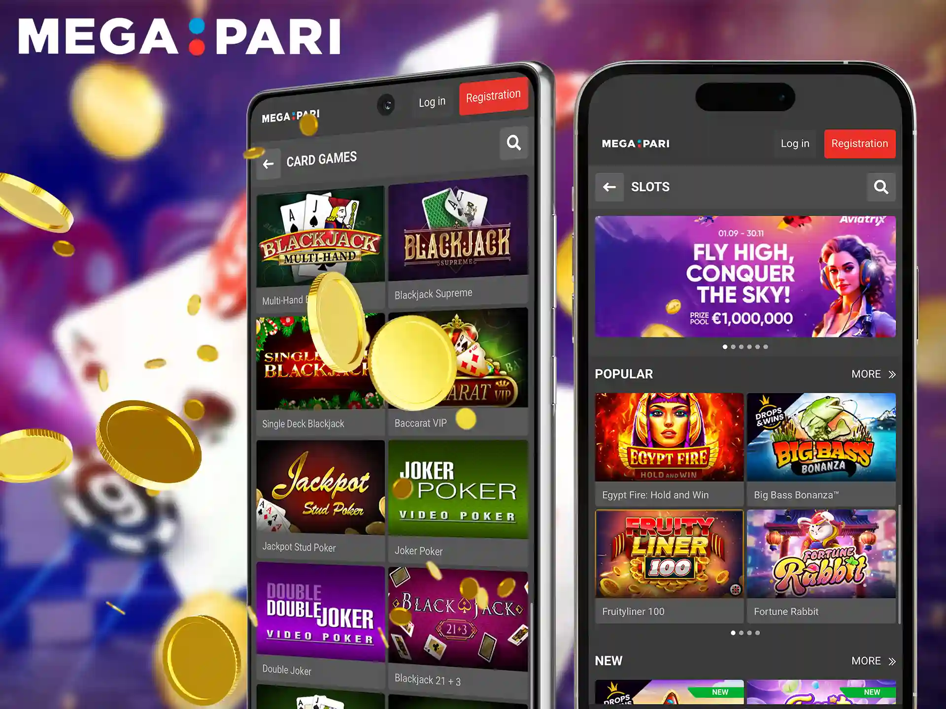 Play the best casino games, install the app from Megapari on your smartphone.