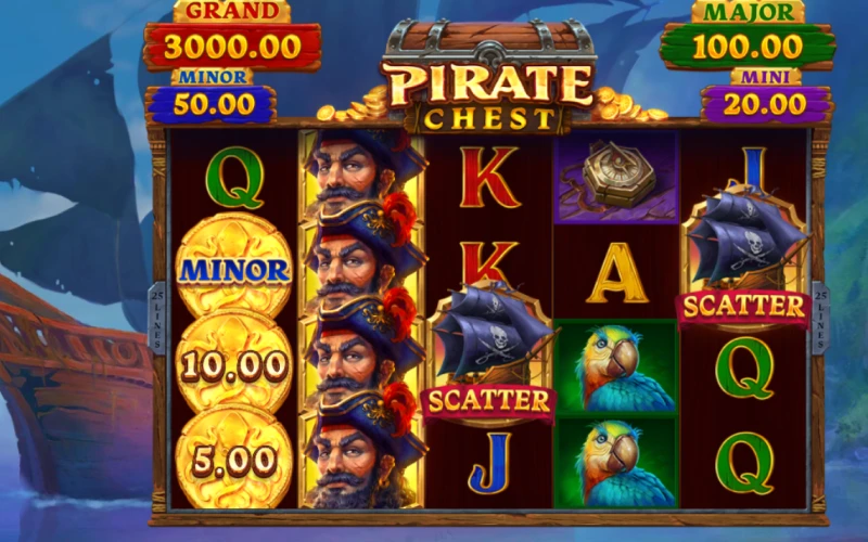 With Mostbet try the game Pirate Chest.