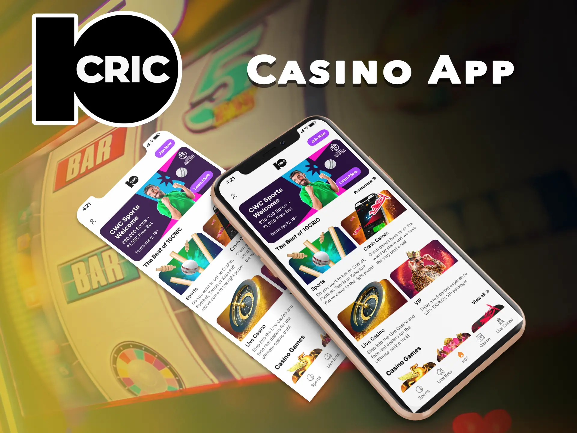 You will be surprised by the new mobile software for playing 10Cric casino games anywhere you want.