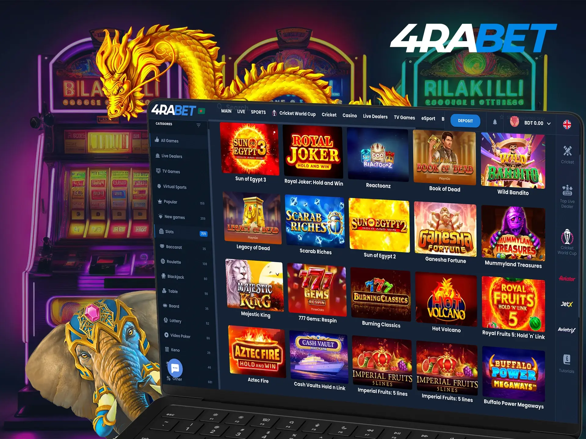 Get to know the slots and get free spins as you play your games.