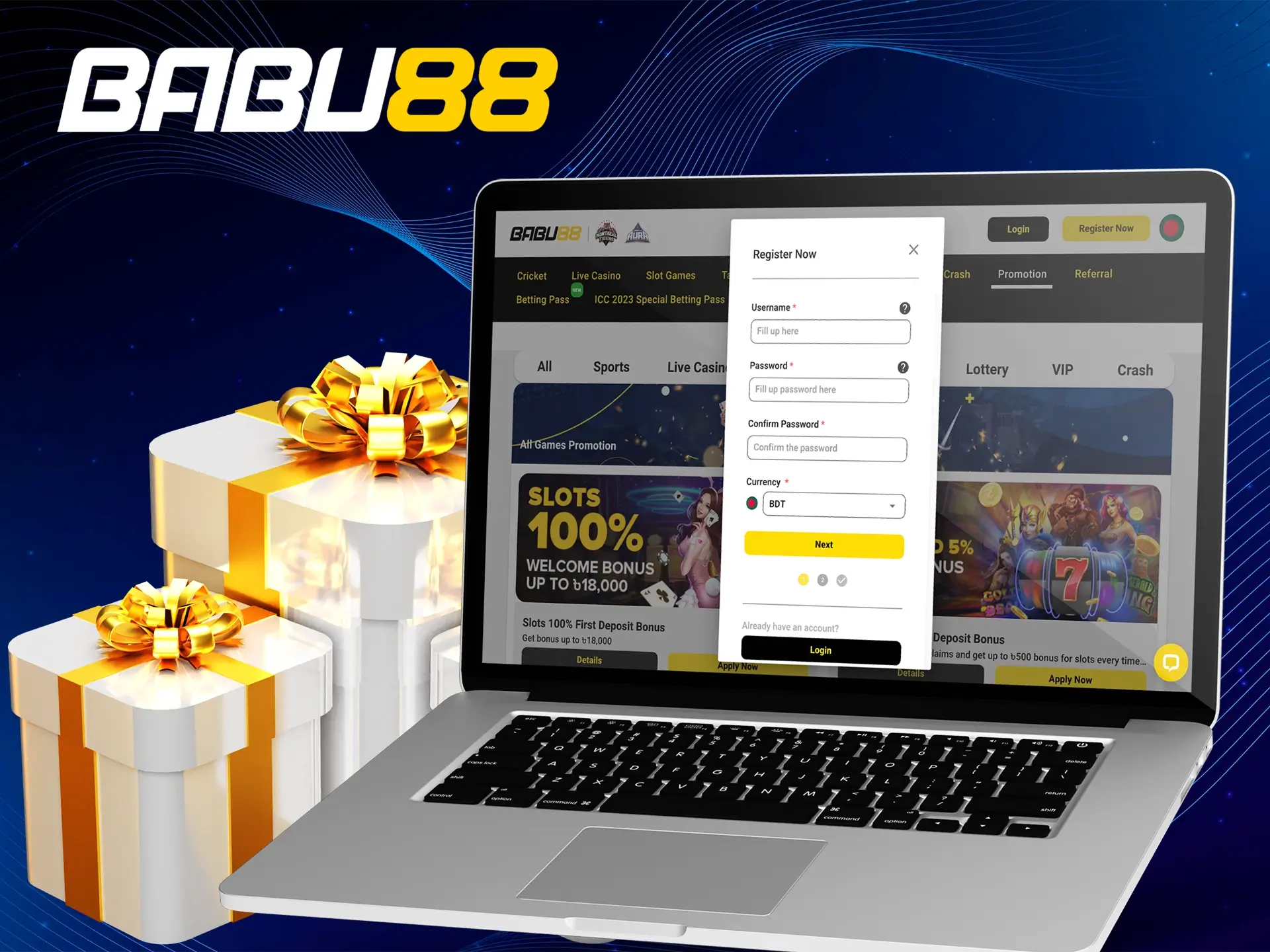At Babu88, getting the bonus is a simple registration and first deposit.