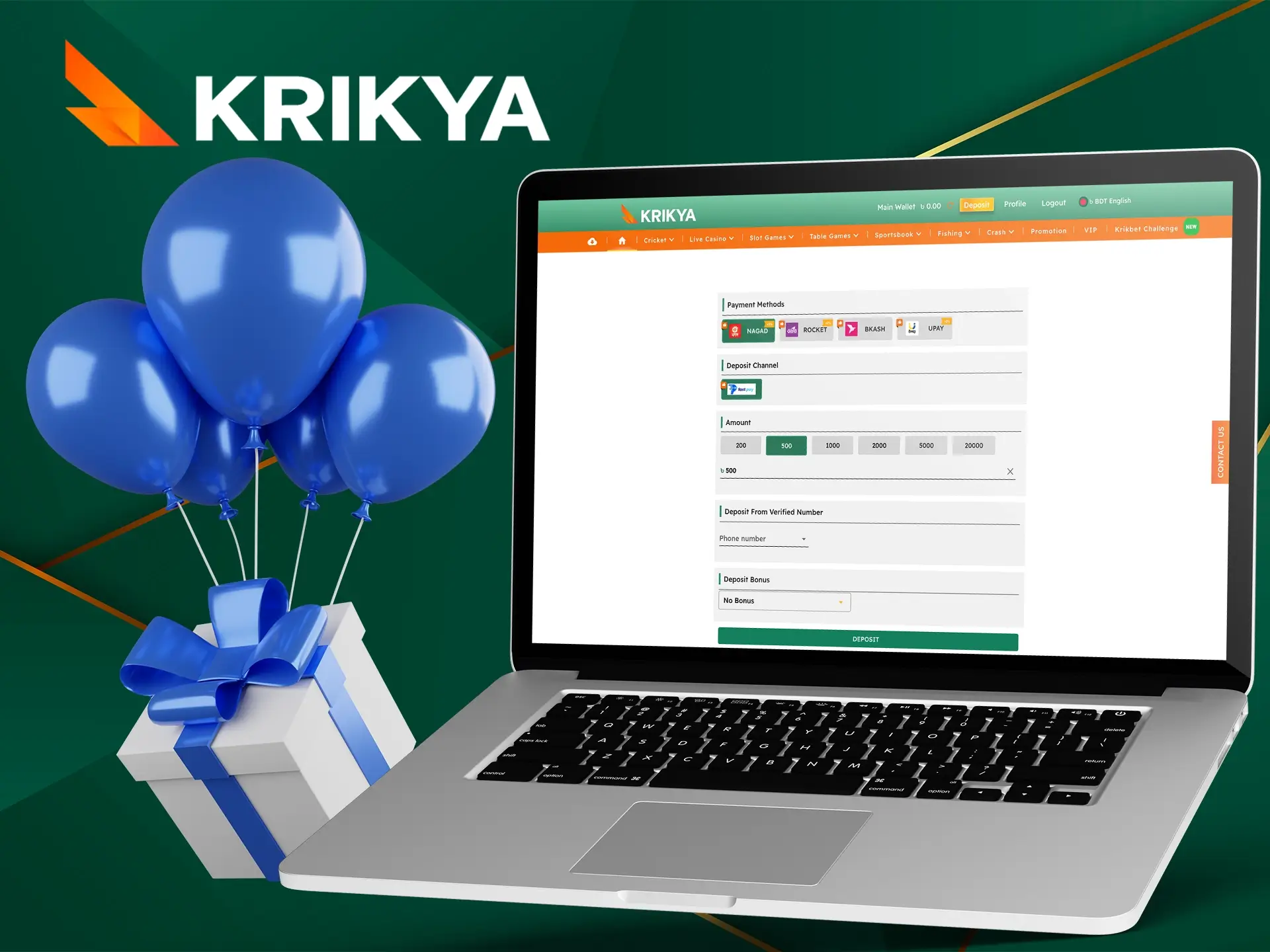 When registering, enter your details carefully and you are sure to receive your coveted gift from Krikya.