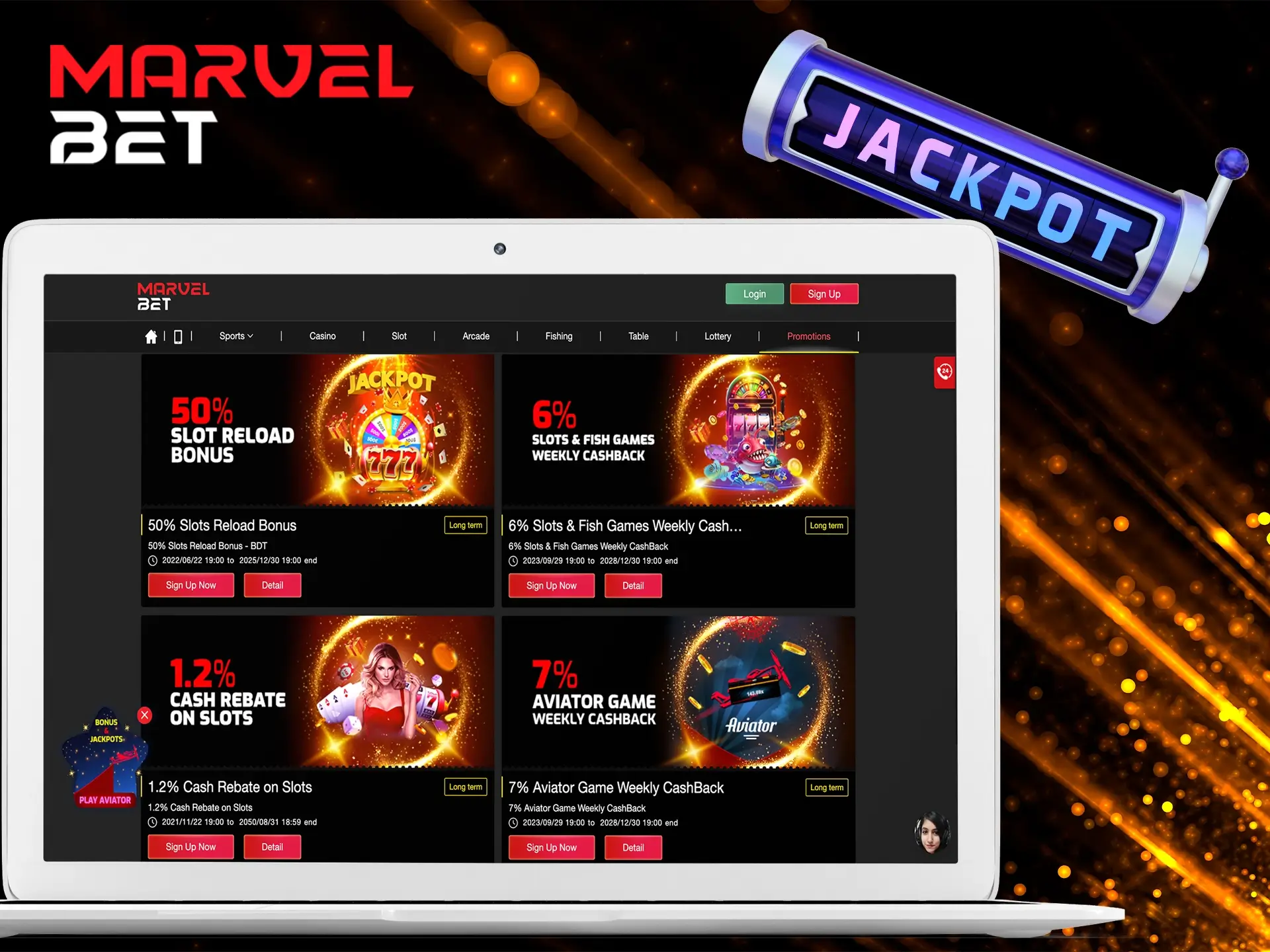 Marvelbet's wide range of promotions will always be able to favour players of all levels.
