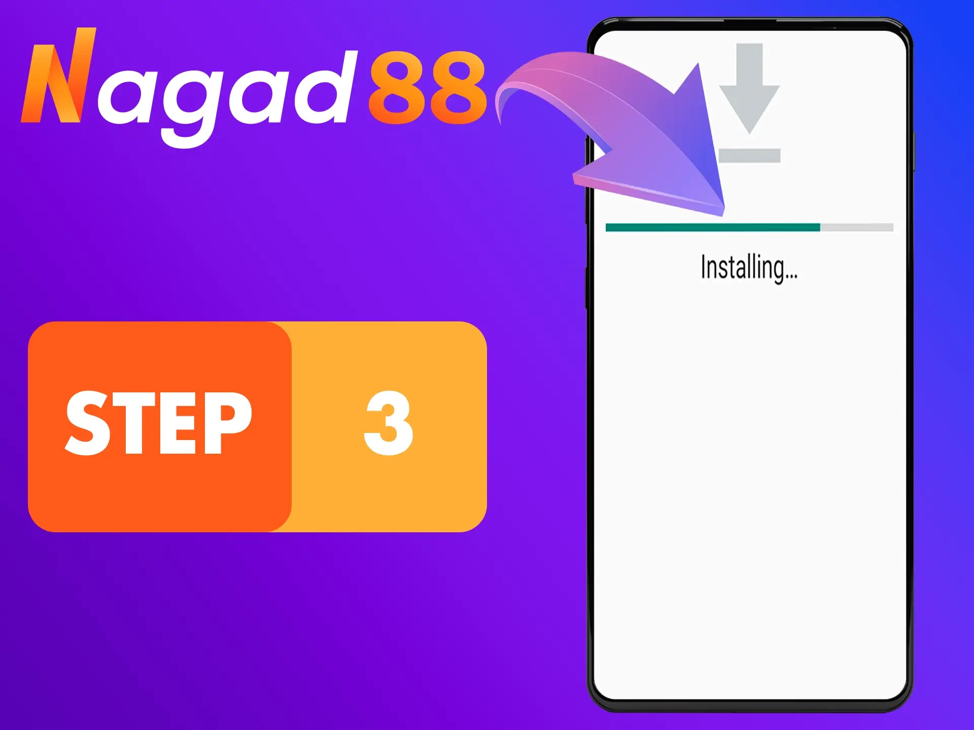 Complete the installation of the Nagad88 application.