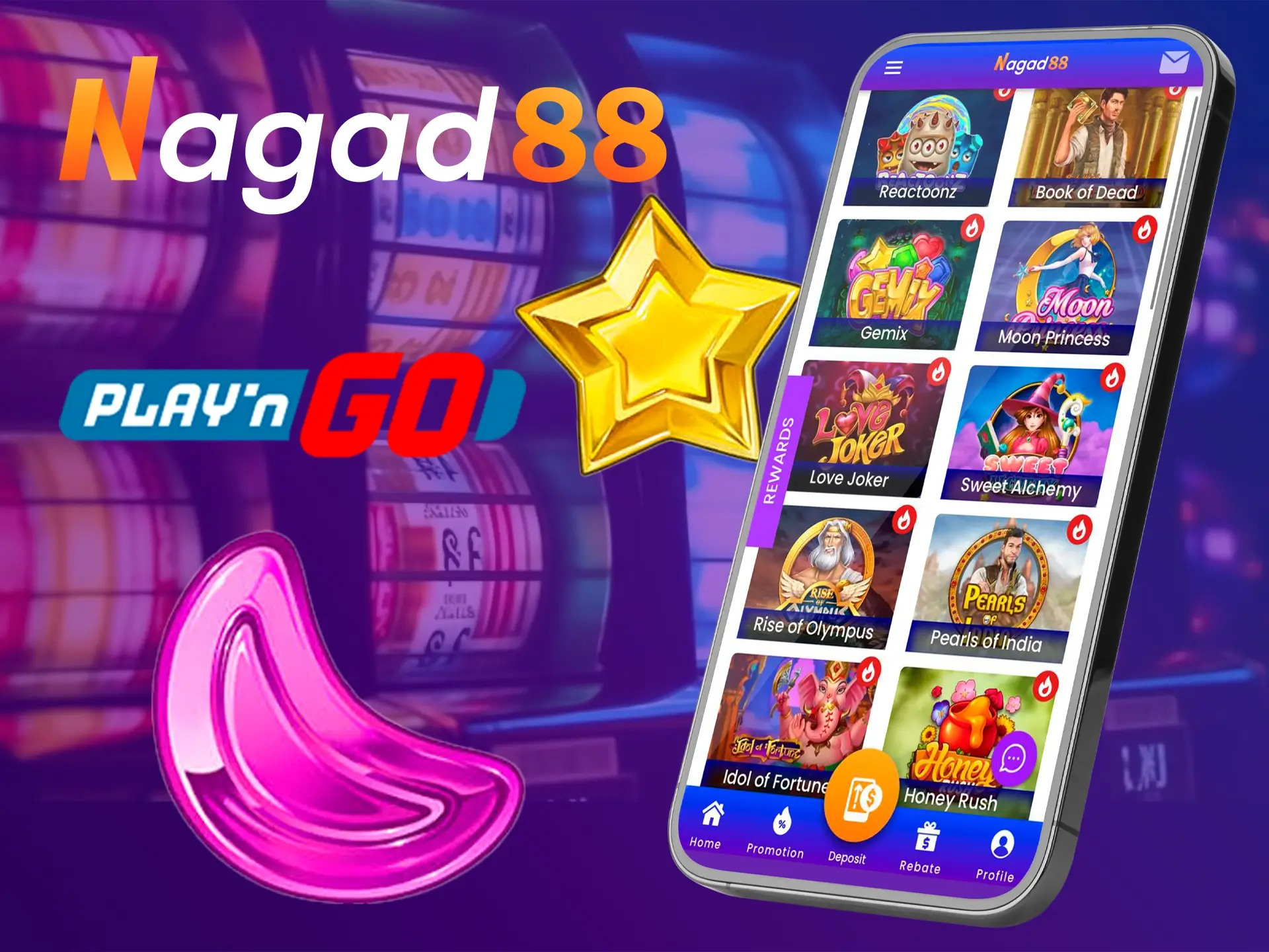 Nagad88 has a large selection of Play and Go provider games.