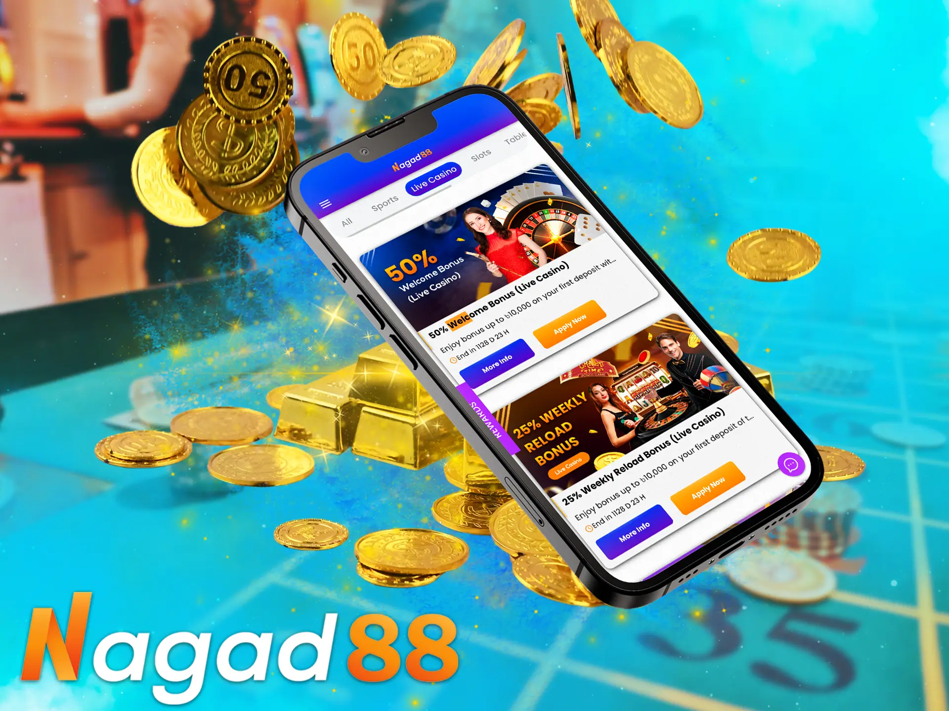 New users will receive a nice compliment from Nagad88 for creating an account, it can be used in casino.