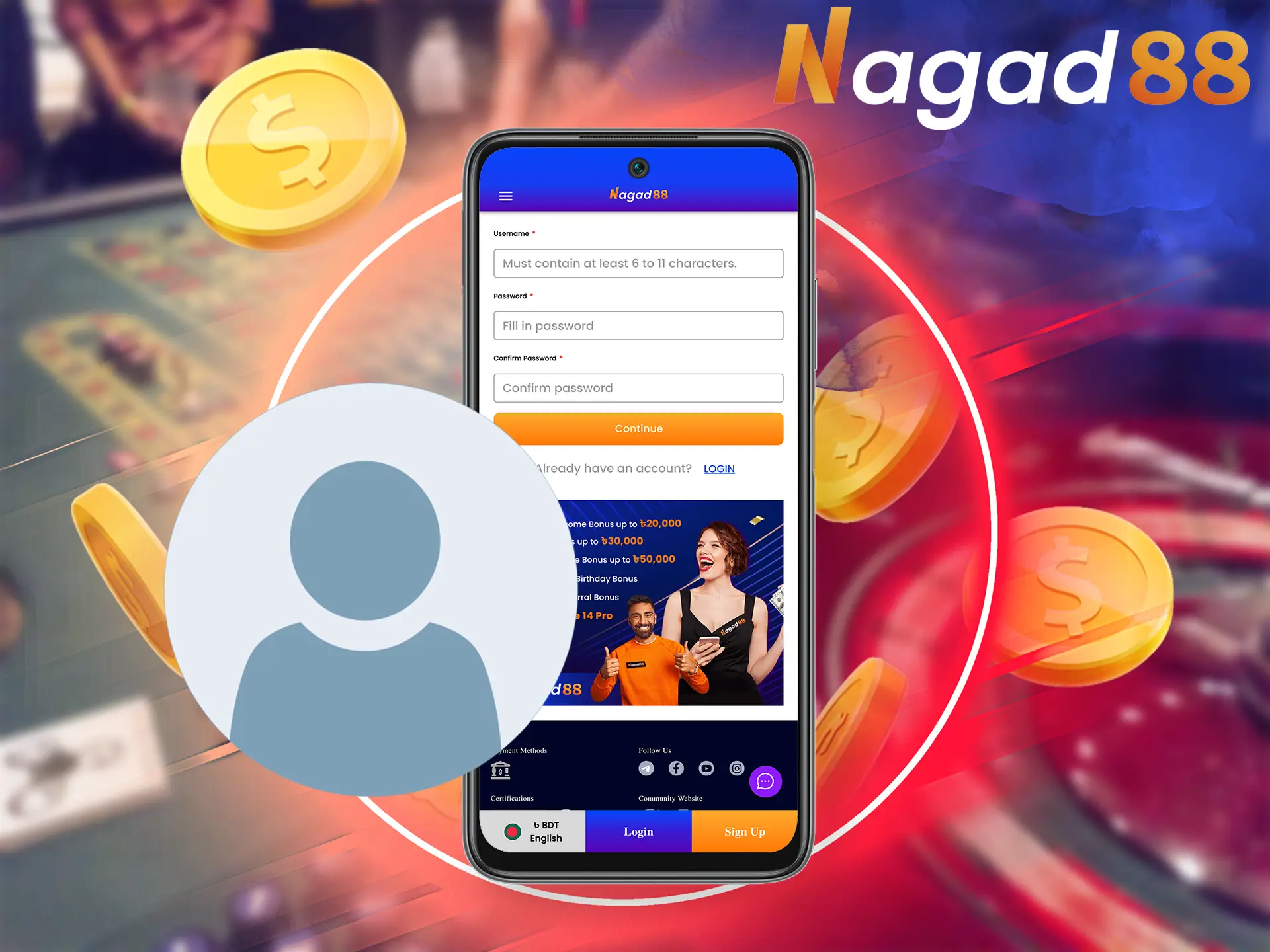 Learn how to create an account and start earning real money from betting and casino on the Nagad88 platform.