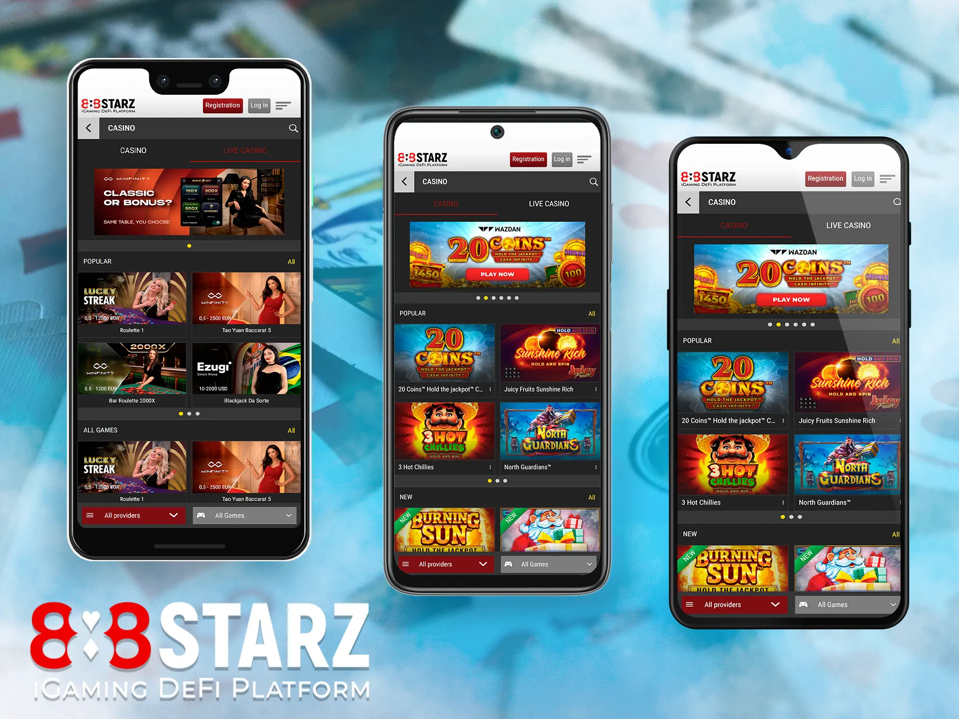 Thanks to detailed tests we can say that the 888starz software for green robot works on all popular devices.
