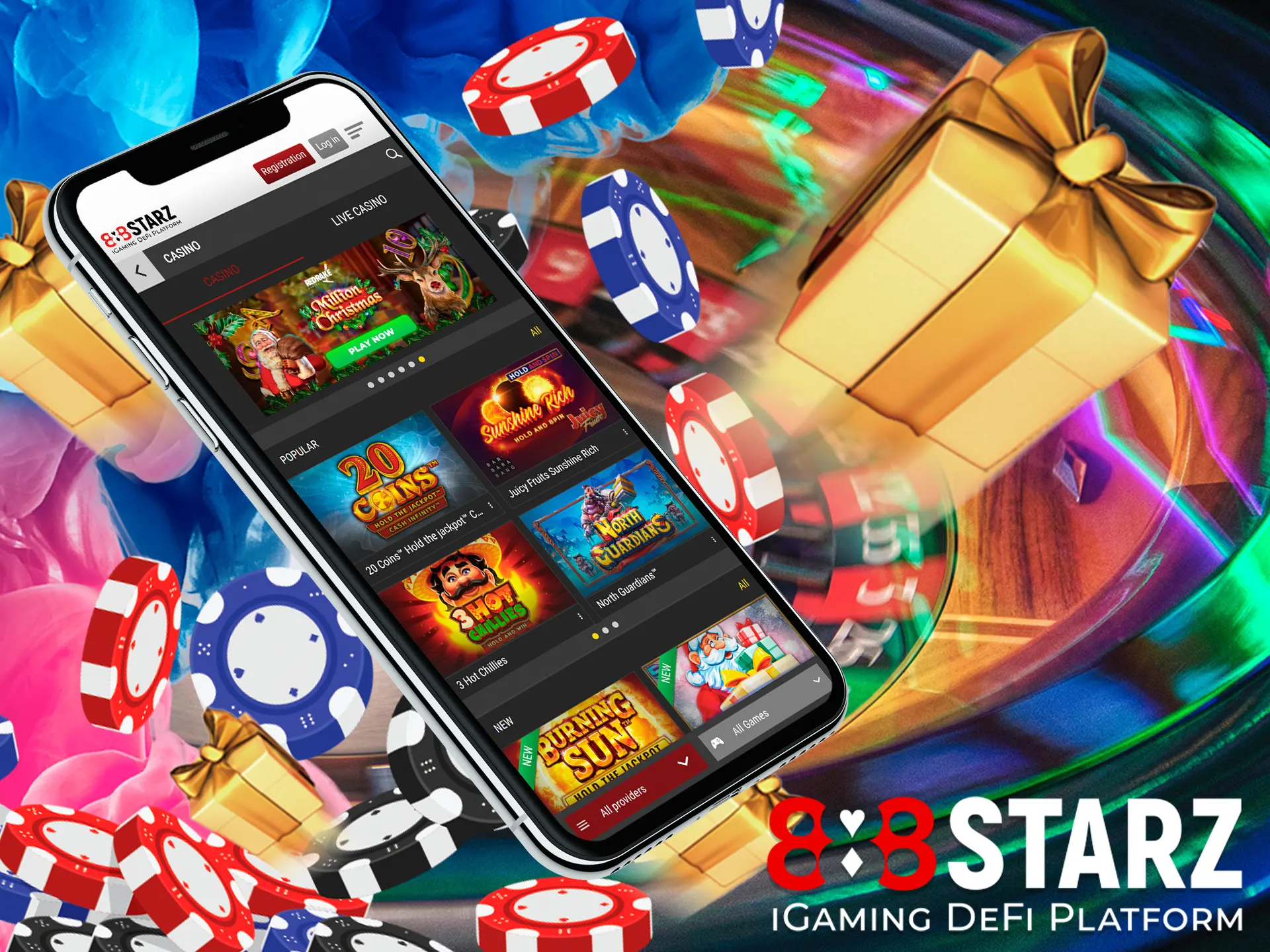 New users will receive a nice compliment from 888starz for creating an account, it can be used in casino.