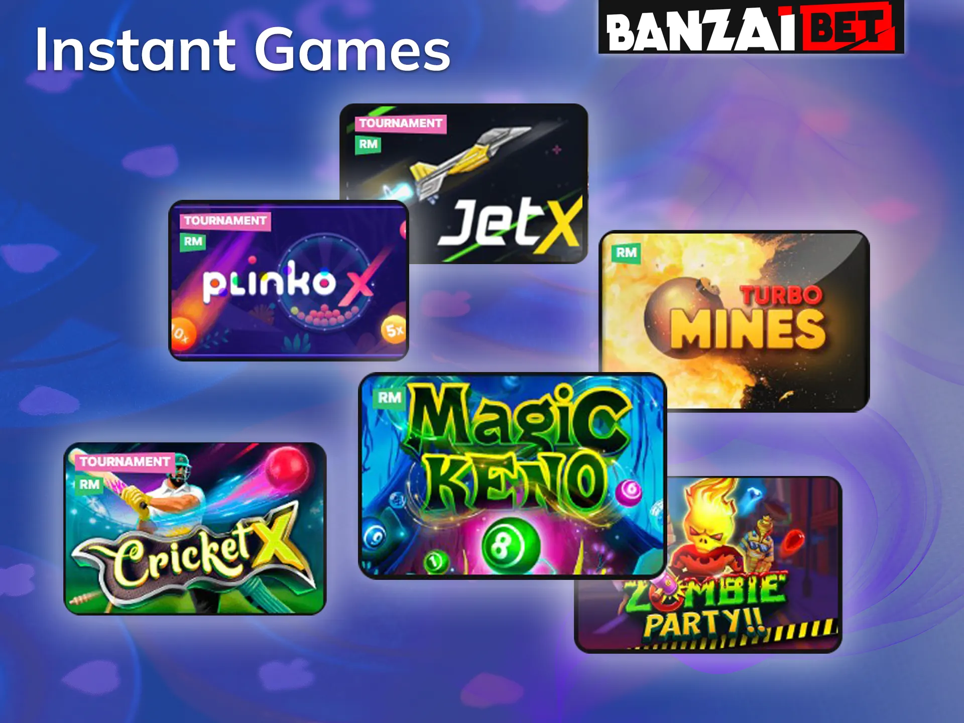 Check out the Instant Games section of the Banzai Bet online casino site.