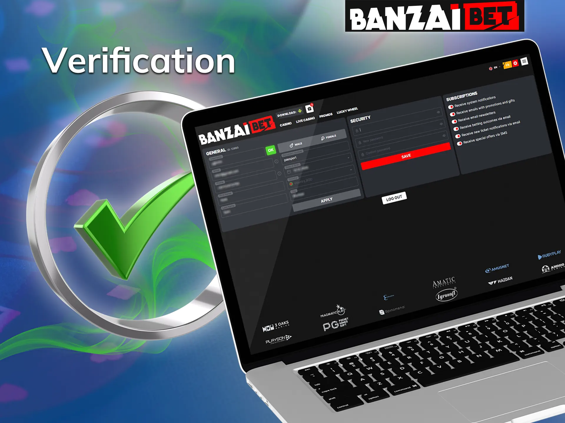 Verify your Banzai Bet account.