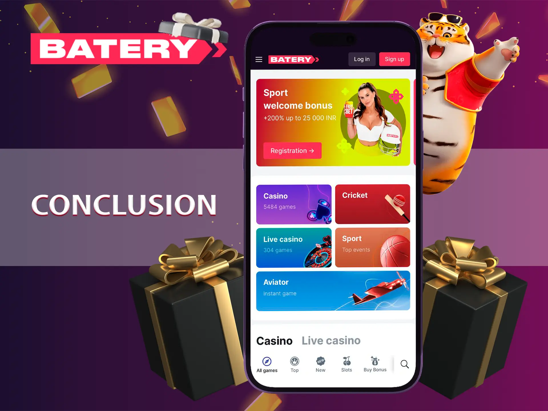 Play at Batery online casino and get big wins and awesome bonuses.
