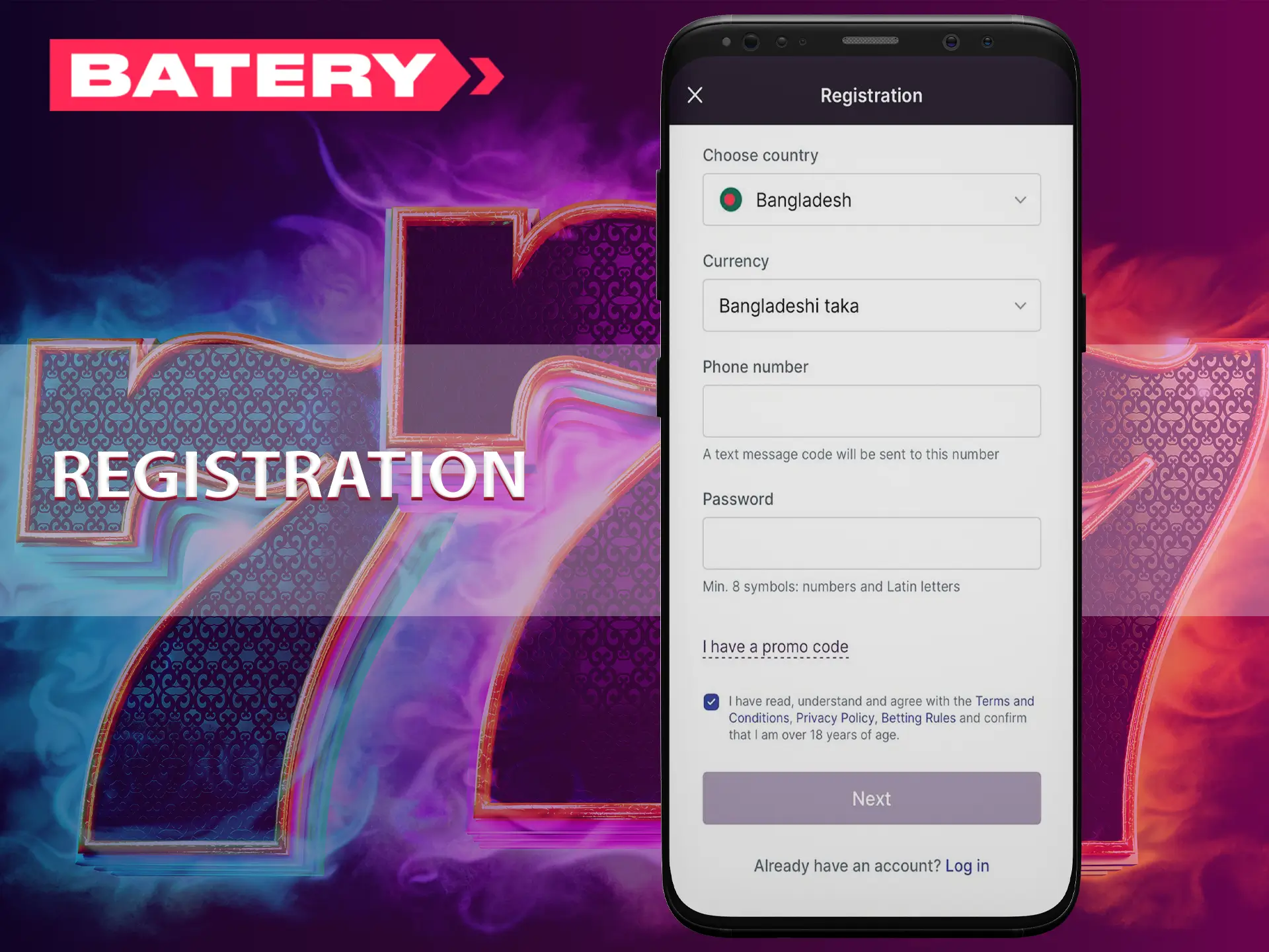 Registering with Batery will be easy to understand even for a beginner.