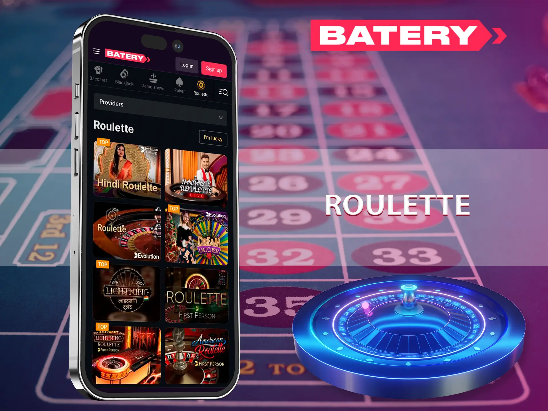 Play roulette and win big cash prizes.