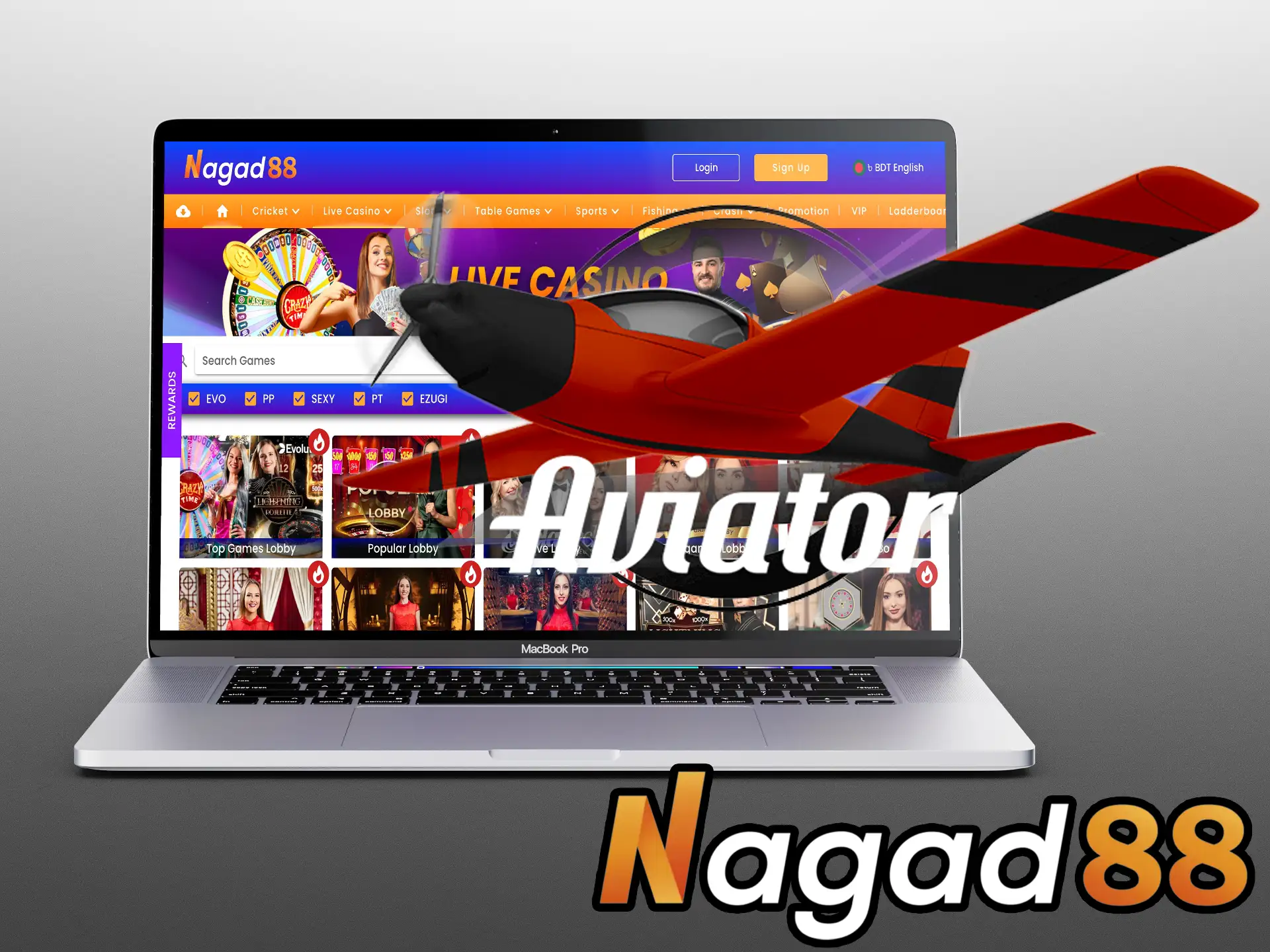 Create an account to dive headfirst into the world of flying a virtual airplane at Nagad88 Casino.