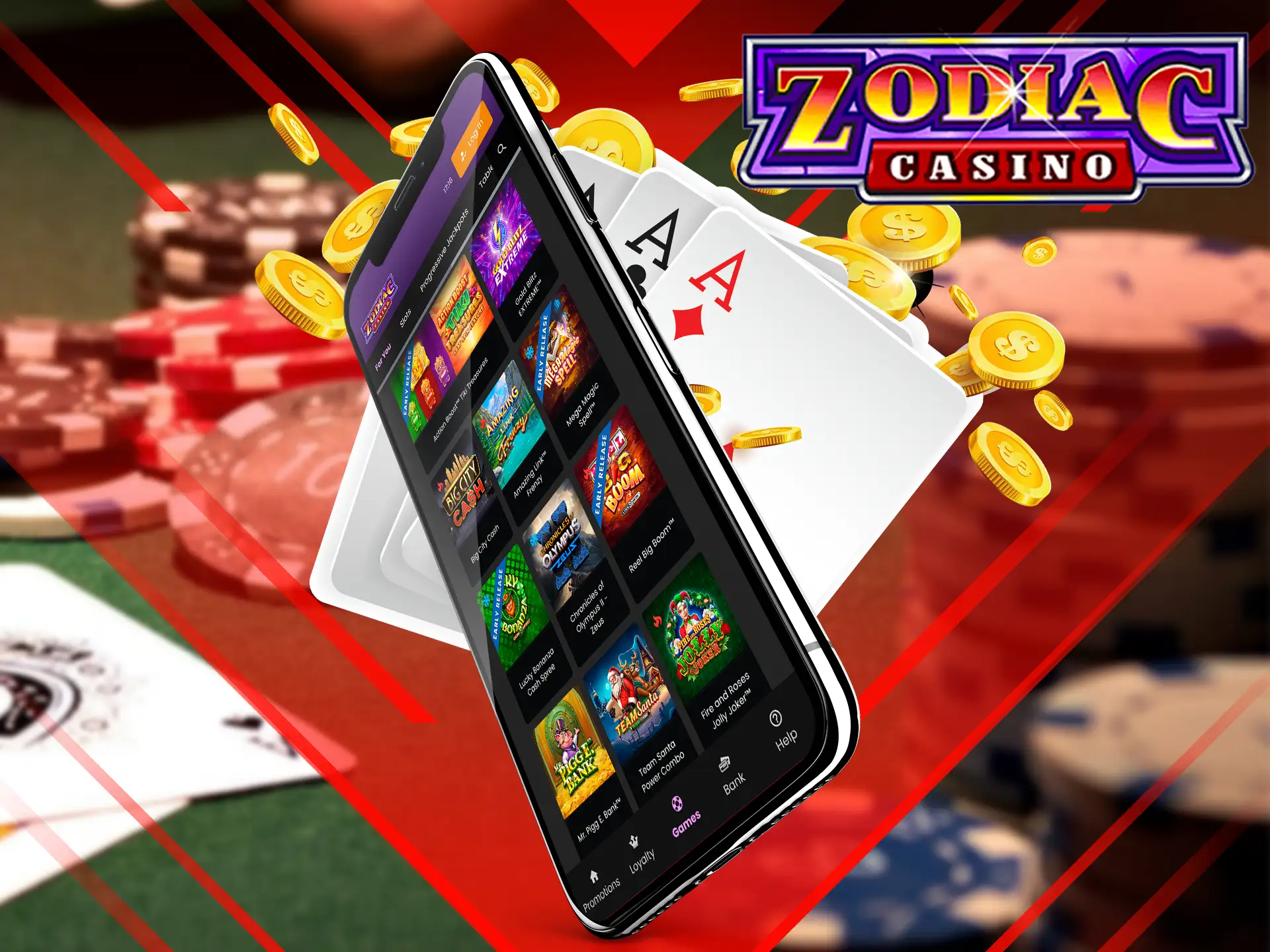 Play a pretty quick category of board games in the app or on the Zodiac Casino website.