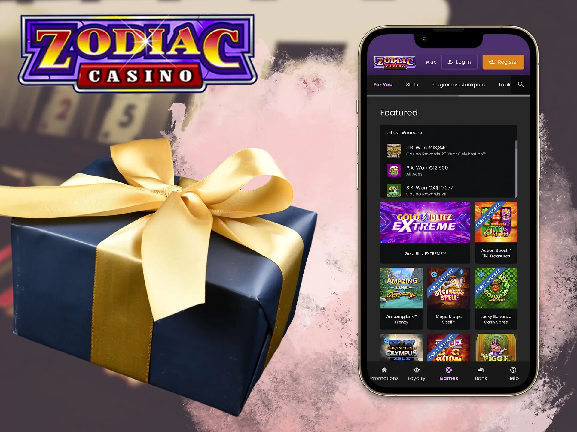 New users will receive a nice compliment from Zodiac Casino for creating an account, it can be used in both casino and sports betting.
