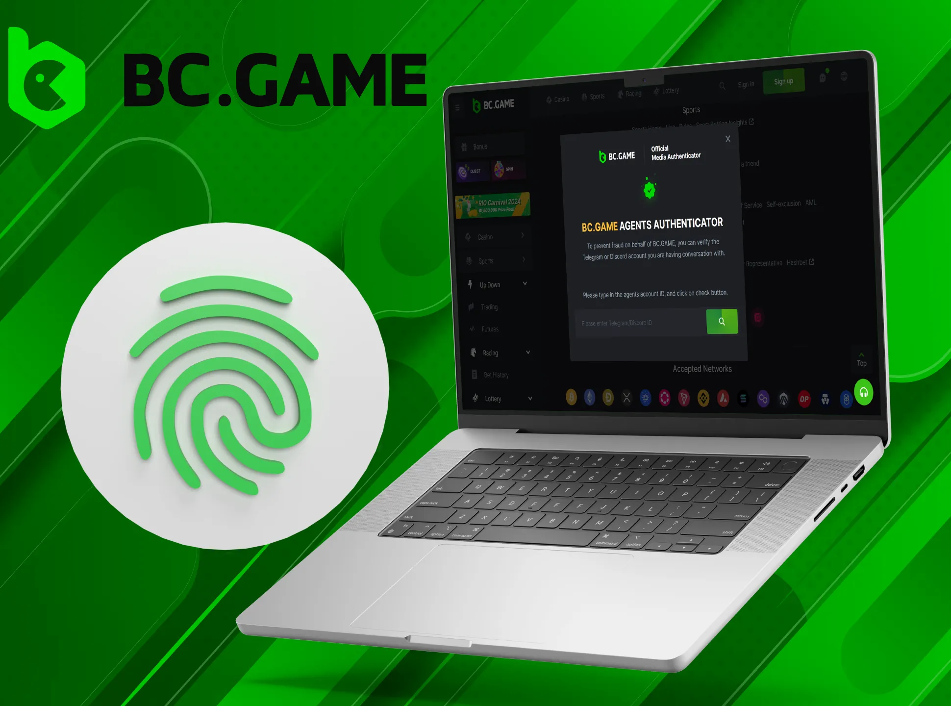 Confirm your account to gain full access to the BC Game website.
