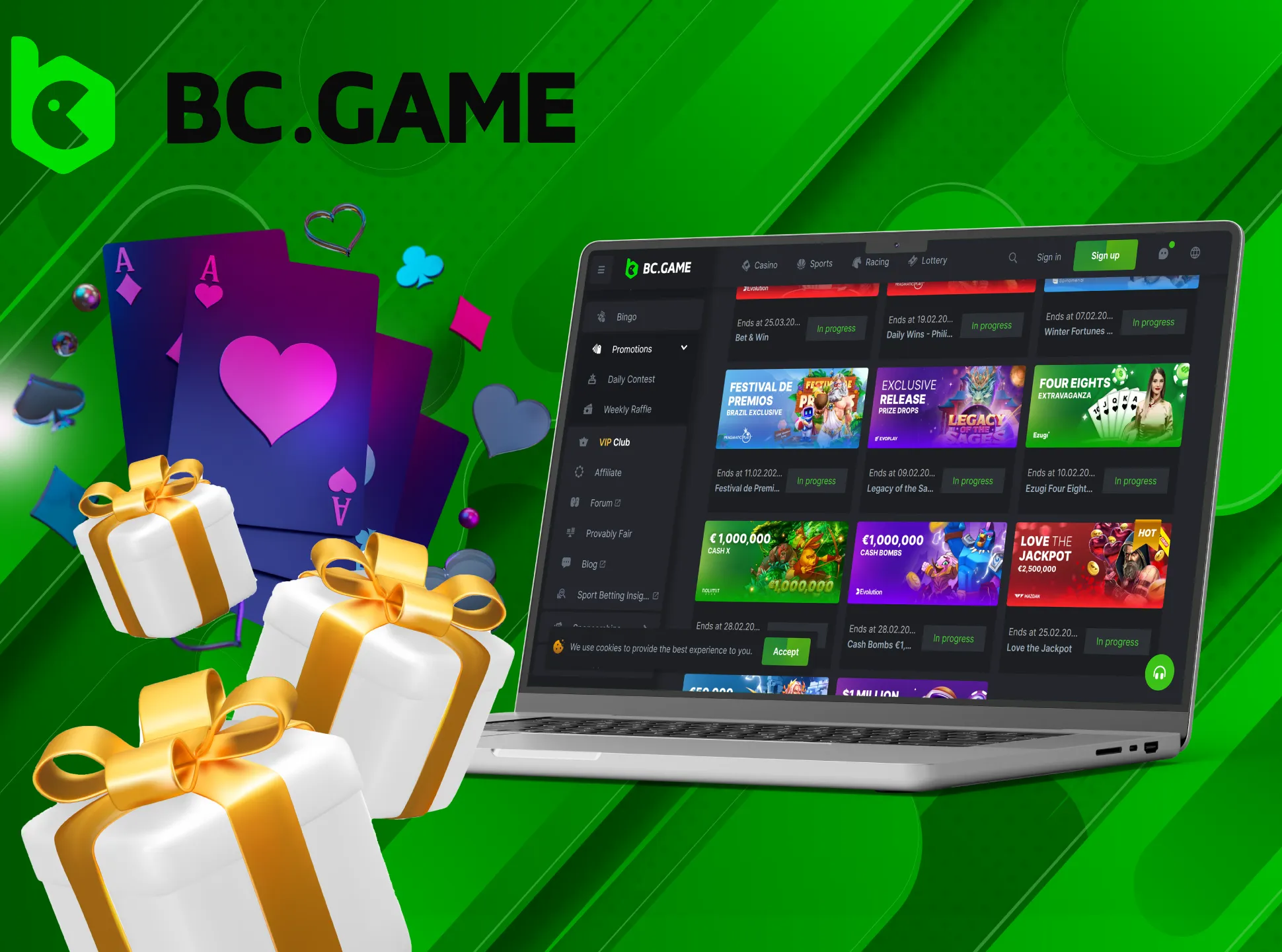 BC Game's excellent welcome bonus gives any newcomer a confident and fast start.