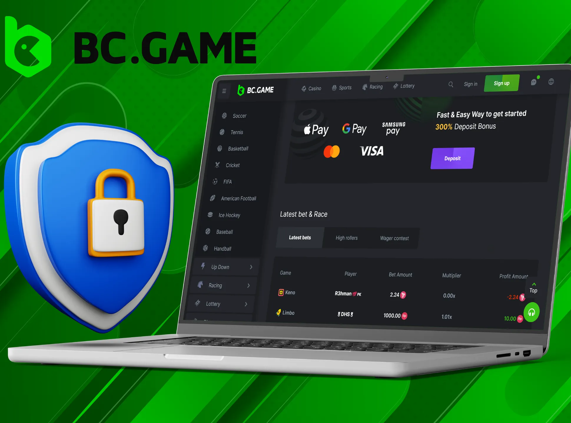 BC Game is a trusted casino with a high level of data protection for its users.