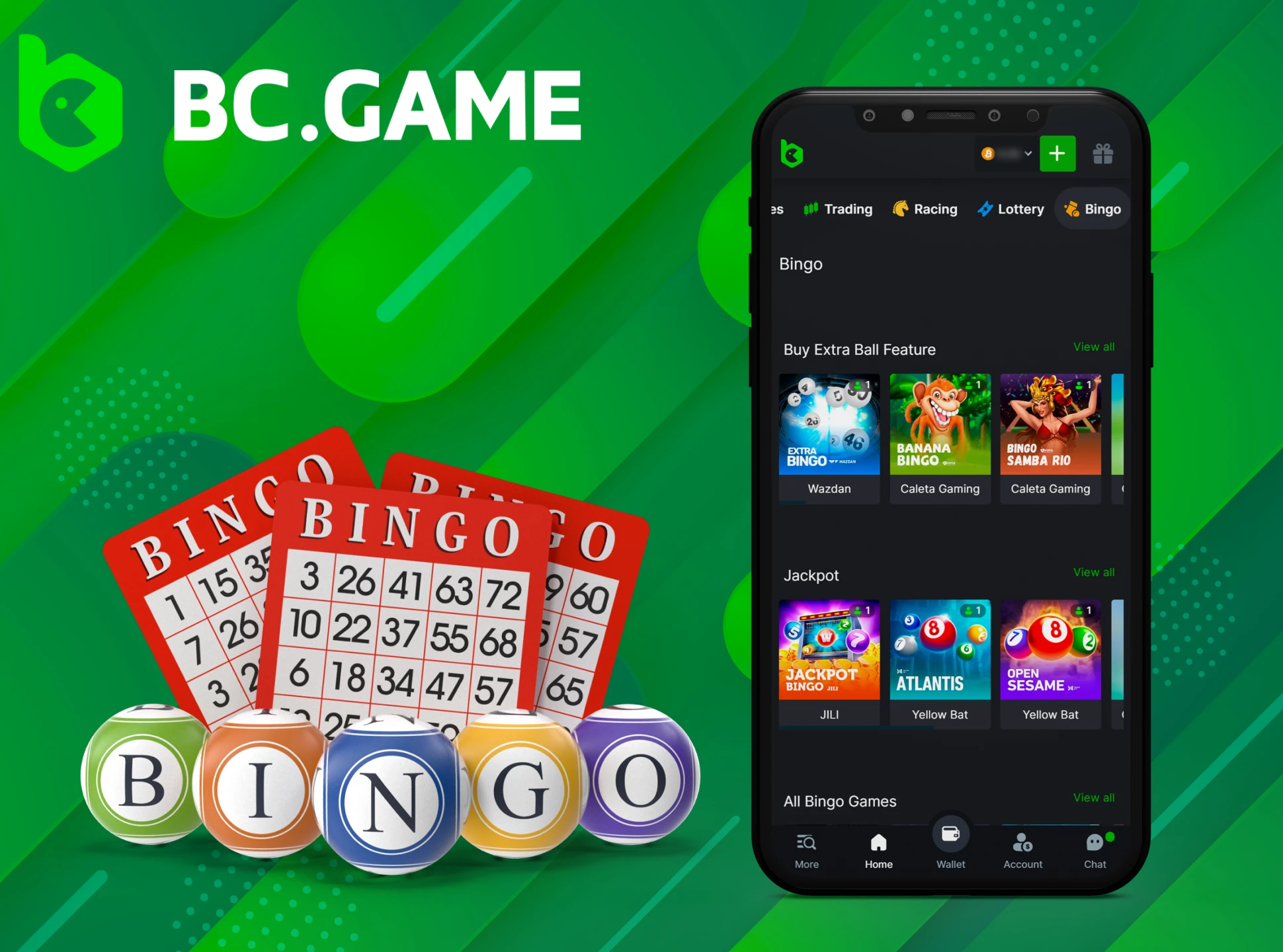 If you are a Bingo lover, try playing on the BC Game app.