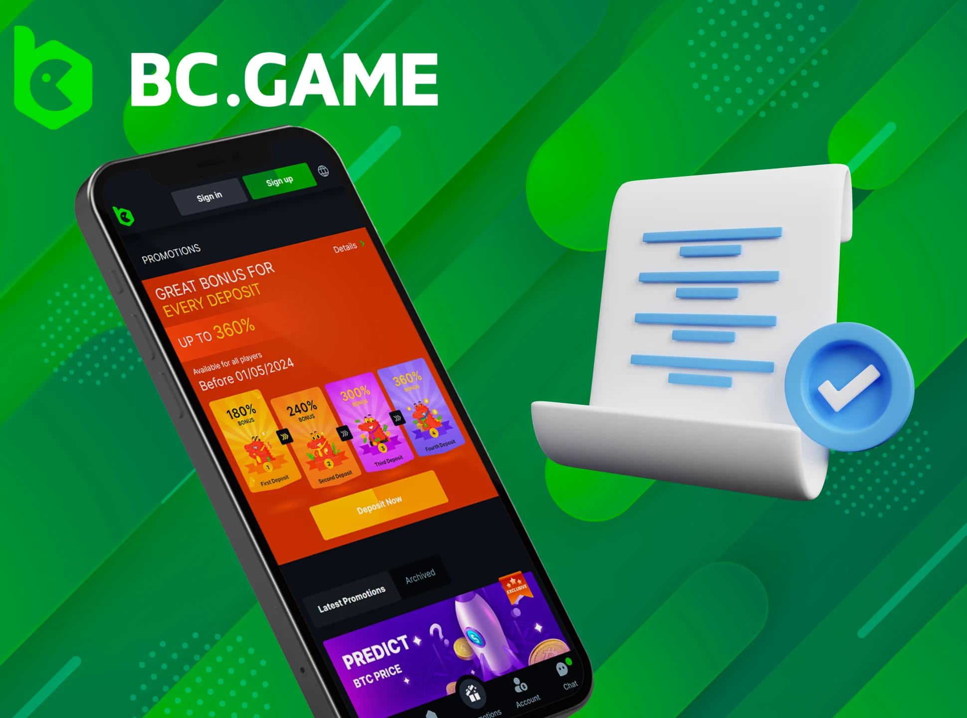 Learn all the terms and conditions of the BC Game casino welcome bonus.