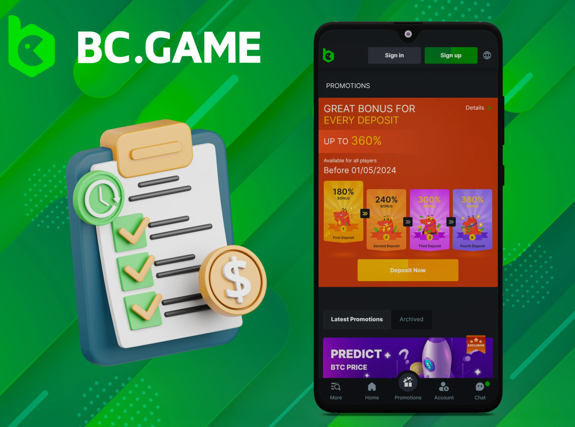 Here are the wagering requirements for the BC Game Casino welcome bonus.